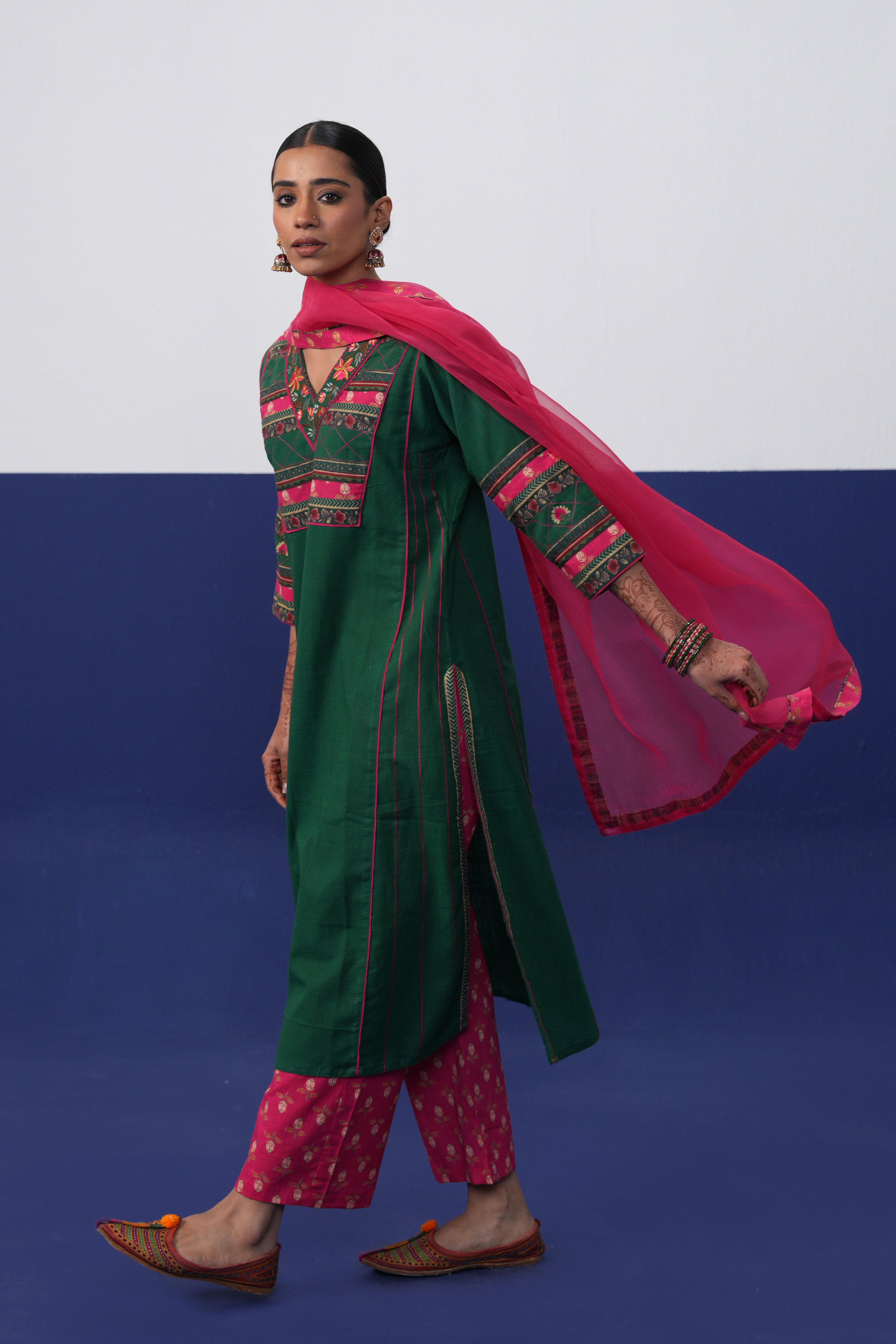 Dienne Dupatta Hot Pink