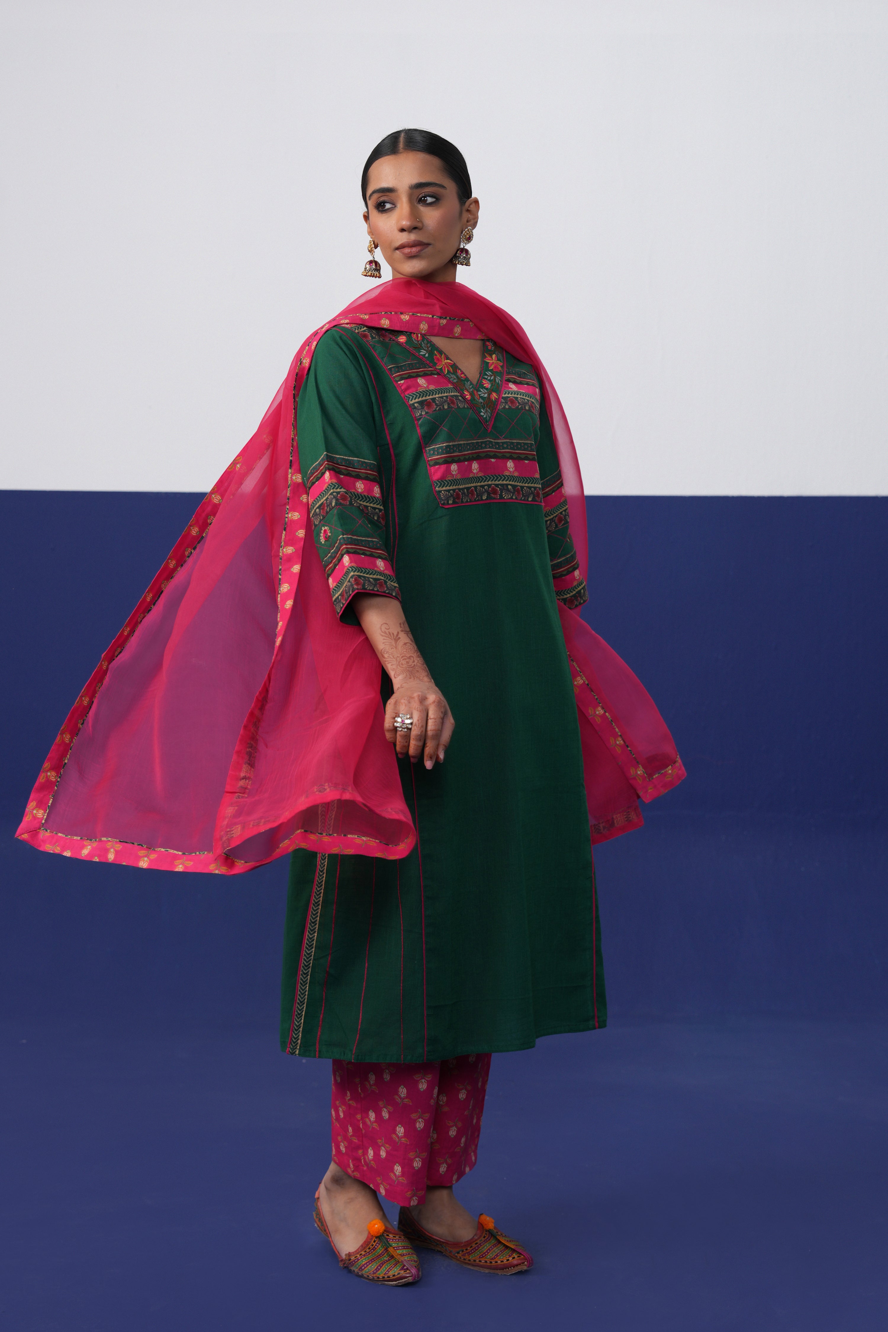 Dienne Dupatta Hot Pink