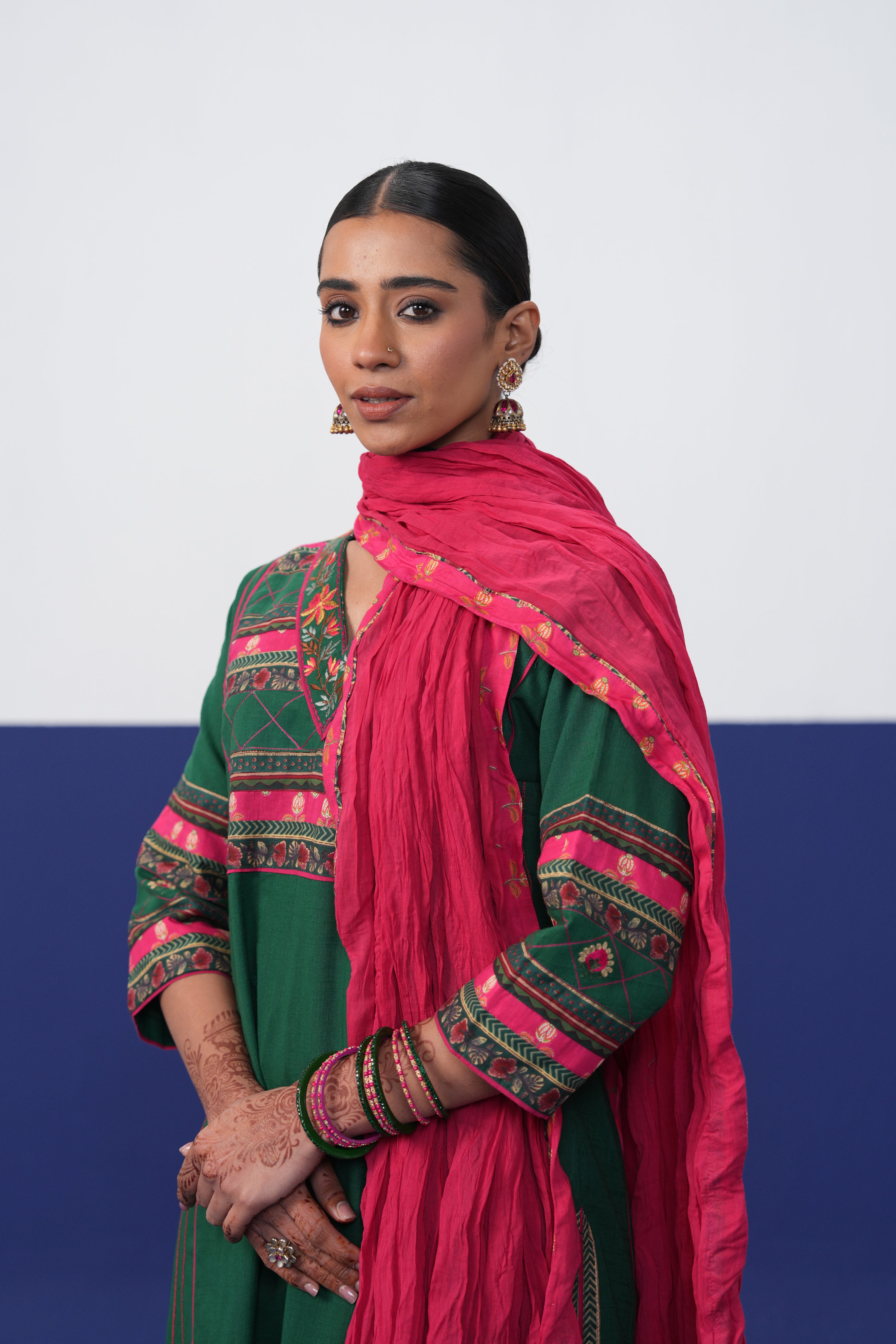 Dienne Cotton Dupatta Hot Pink