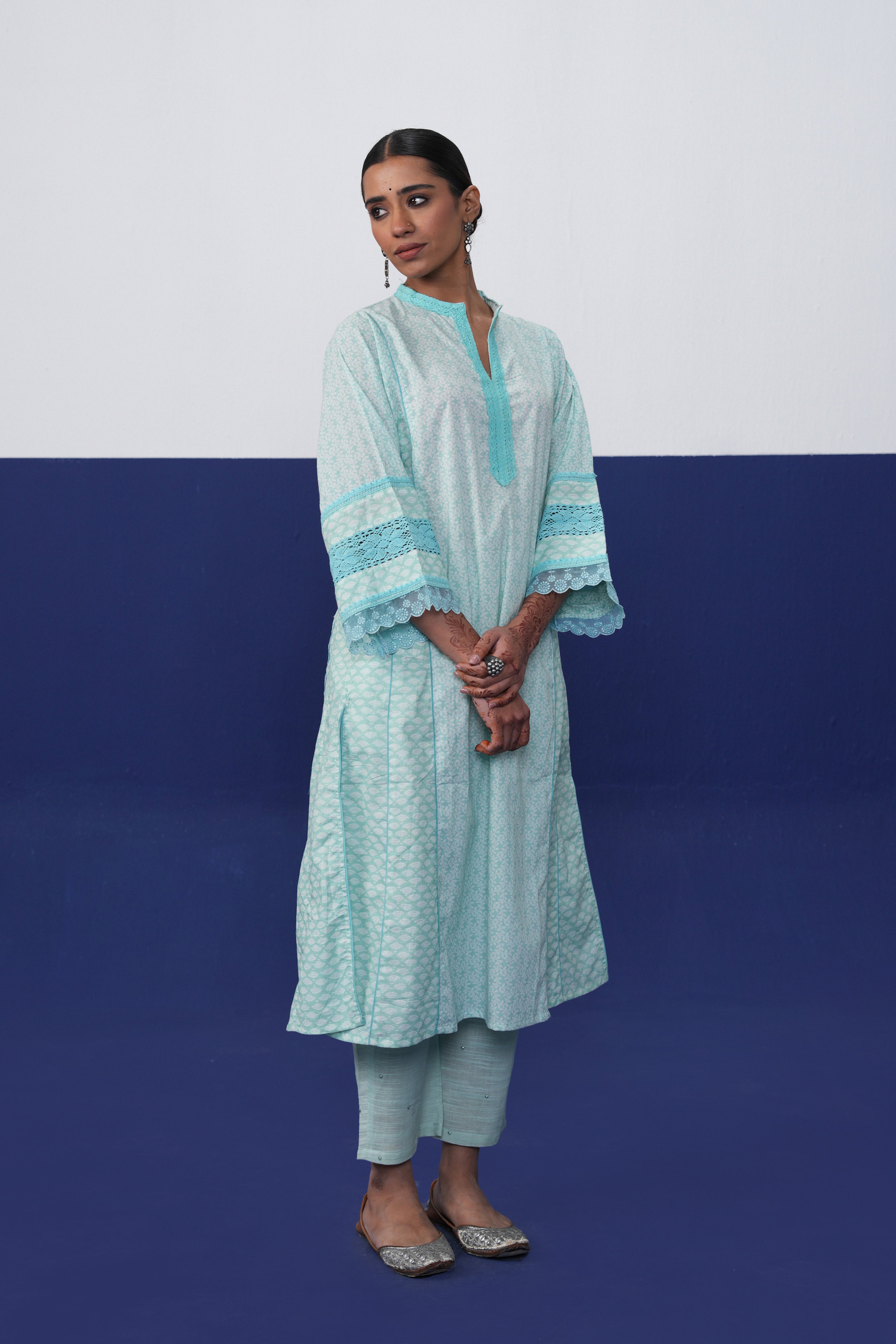 Ramya Pant Light Turquoise