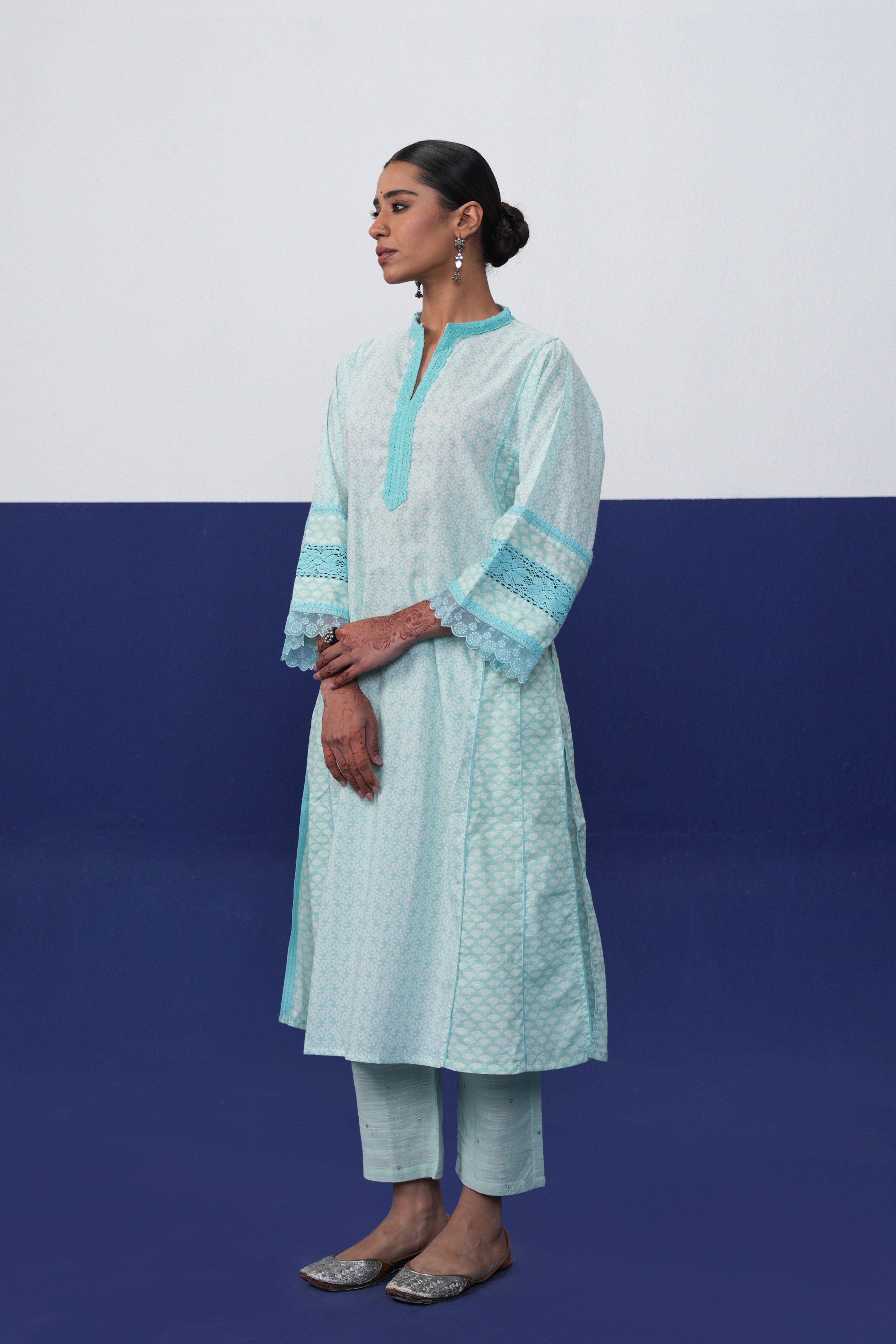 Ramya Kurta Light Turquoise