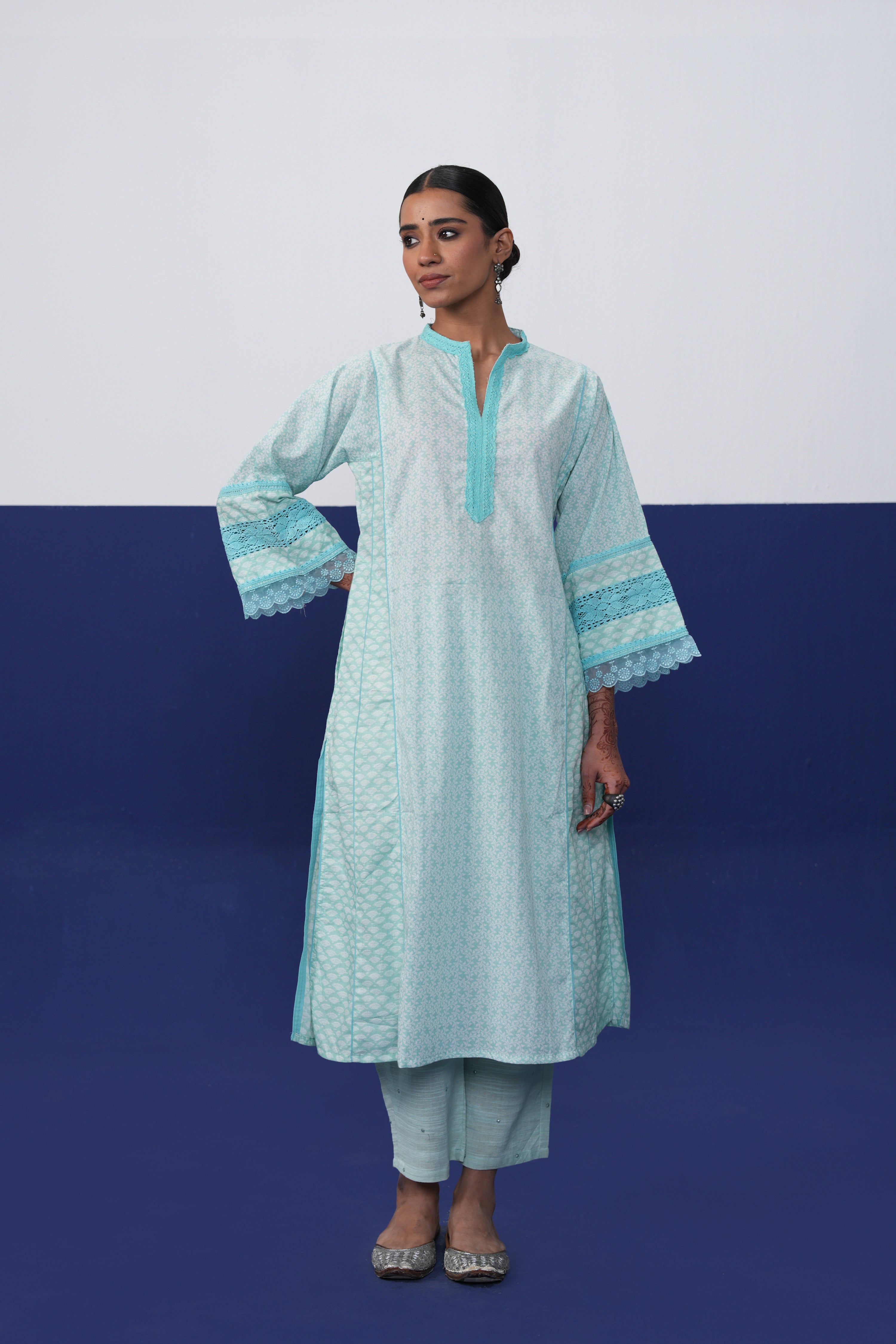Ramya Kurta Light Turquoise