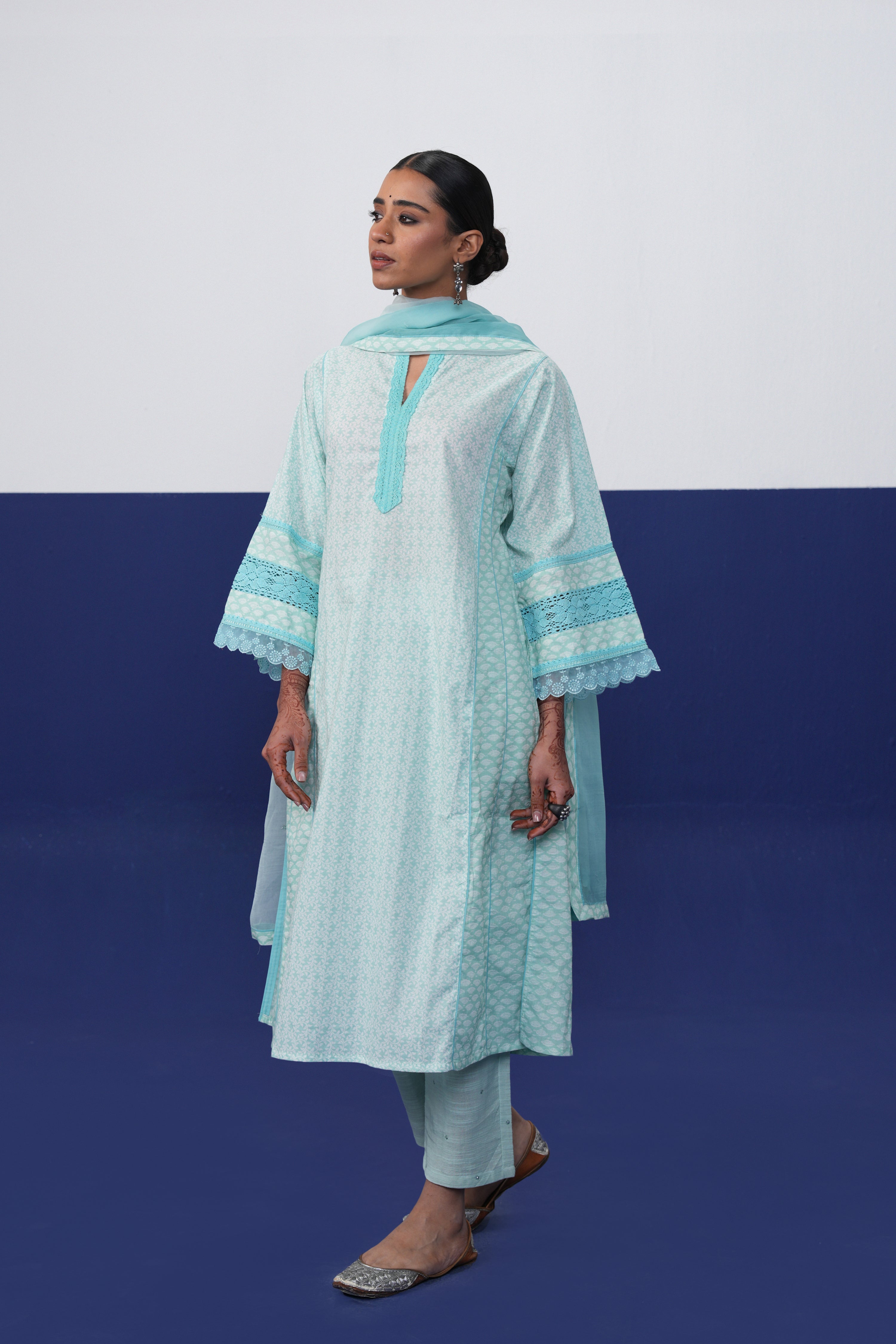 Ramya Kurta Light Turquoise