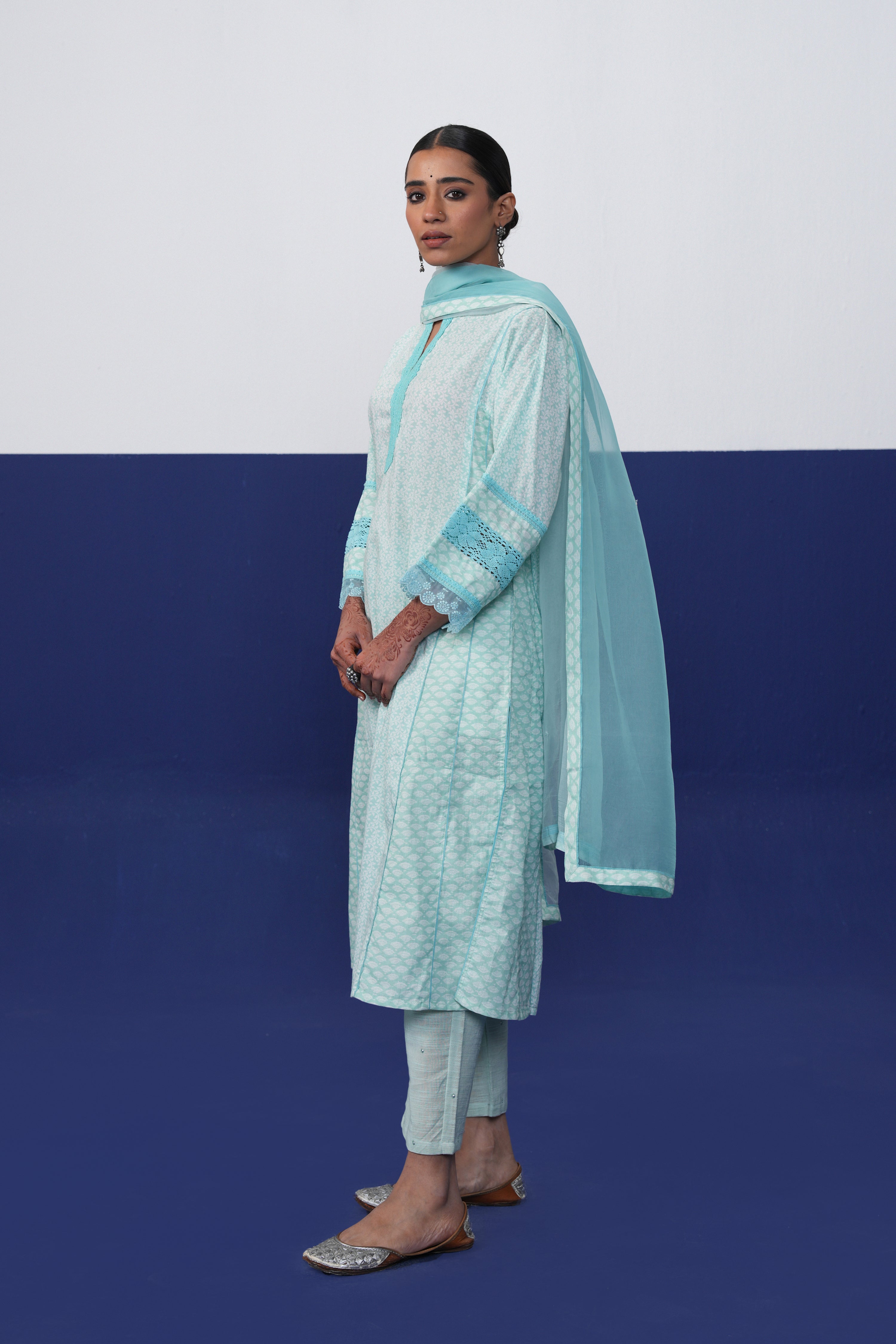 Ramya Kurta Light Turquoise