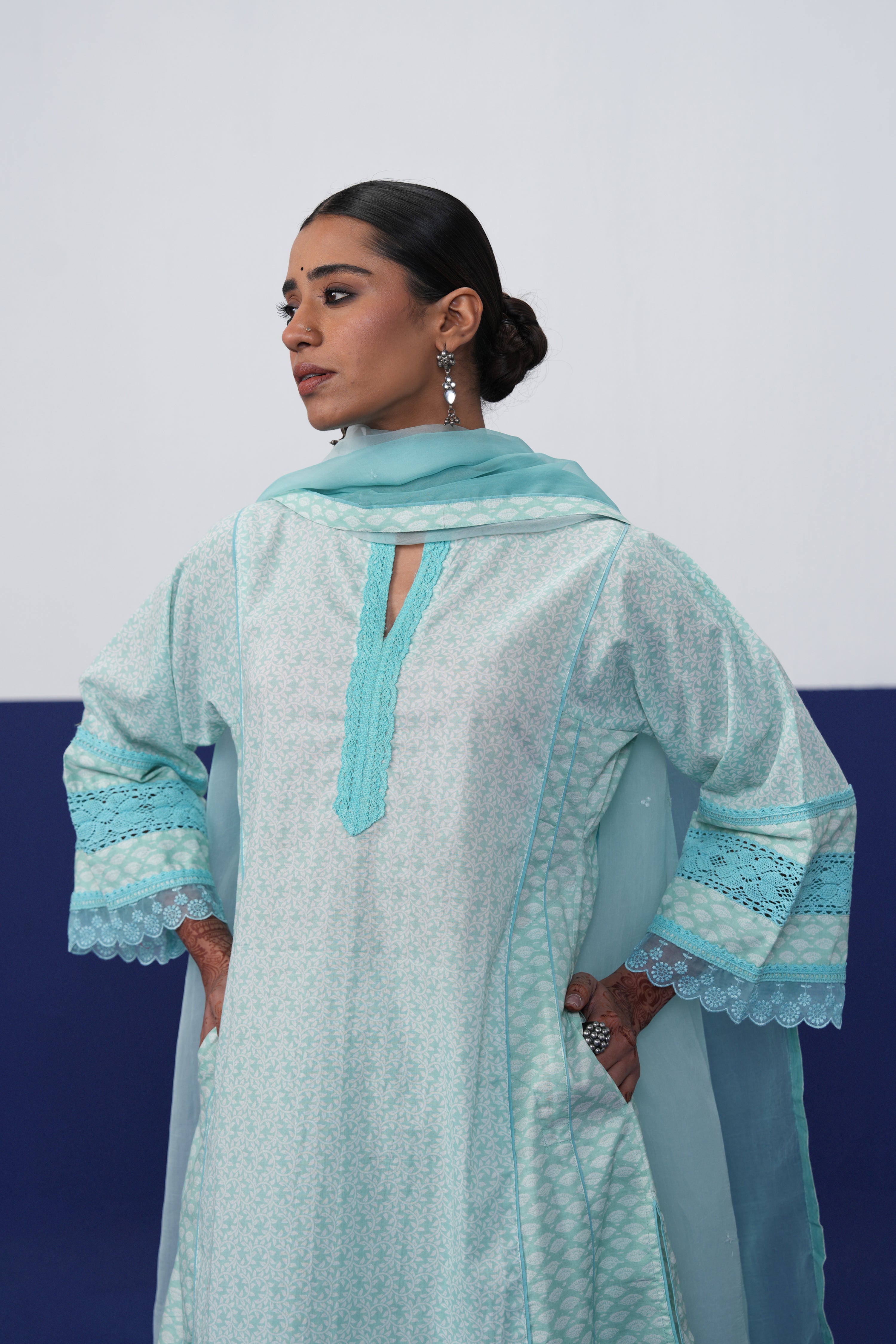 Ramya Kurta Light Turquoise