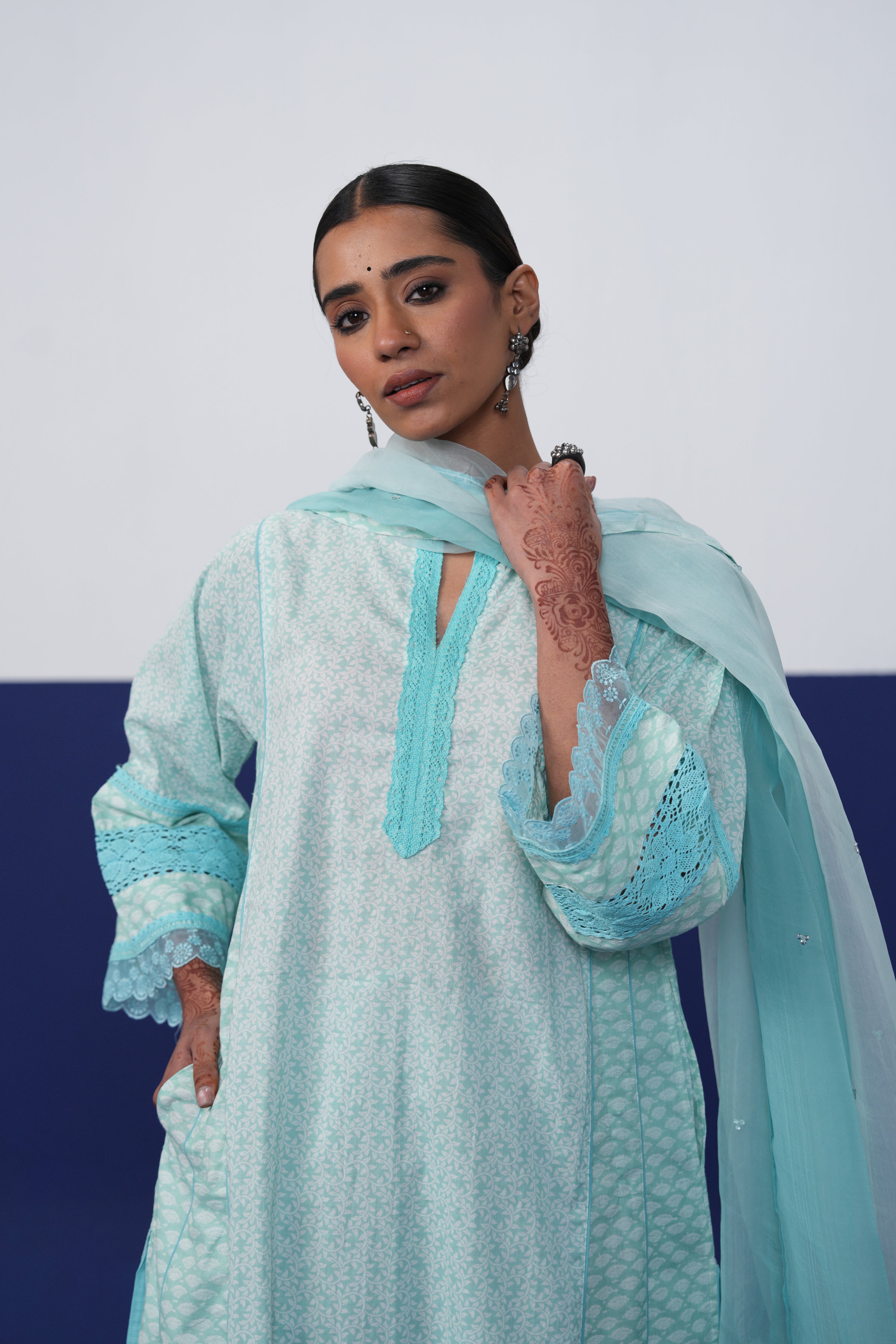 Ramya Kurta Light Turquoise