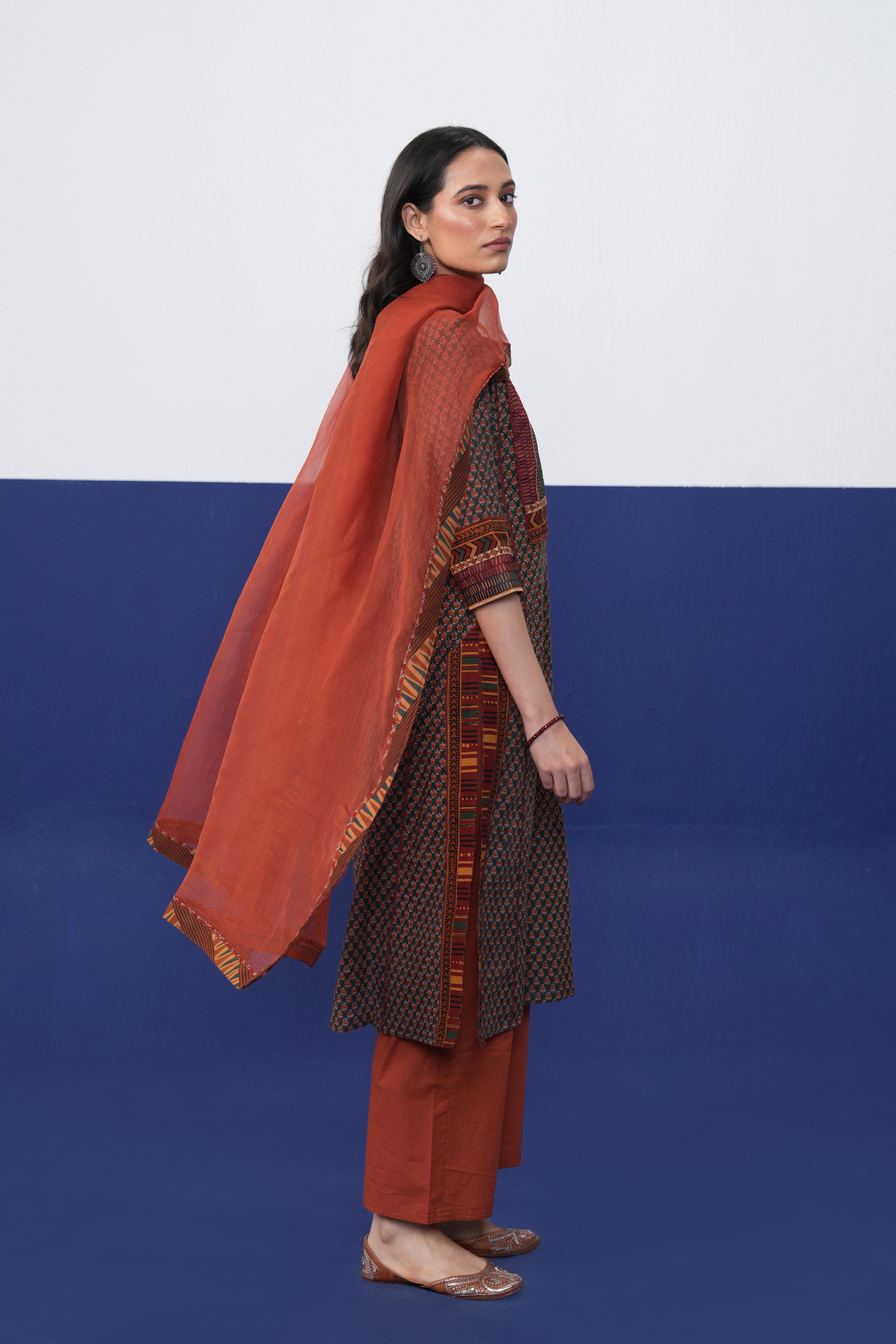 Dienne Dupatta Rust