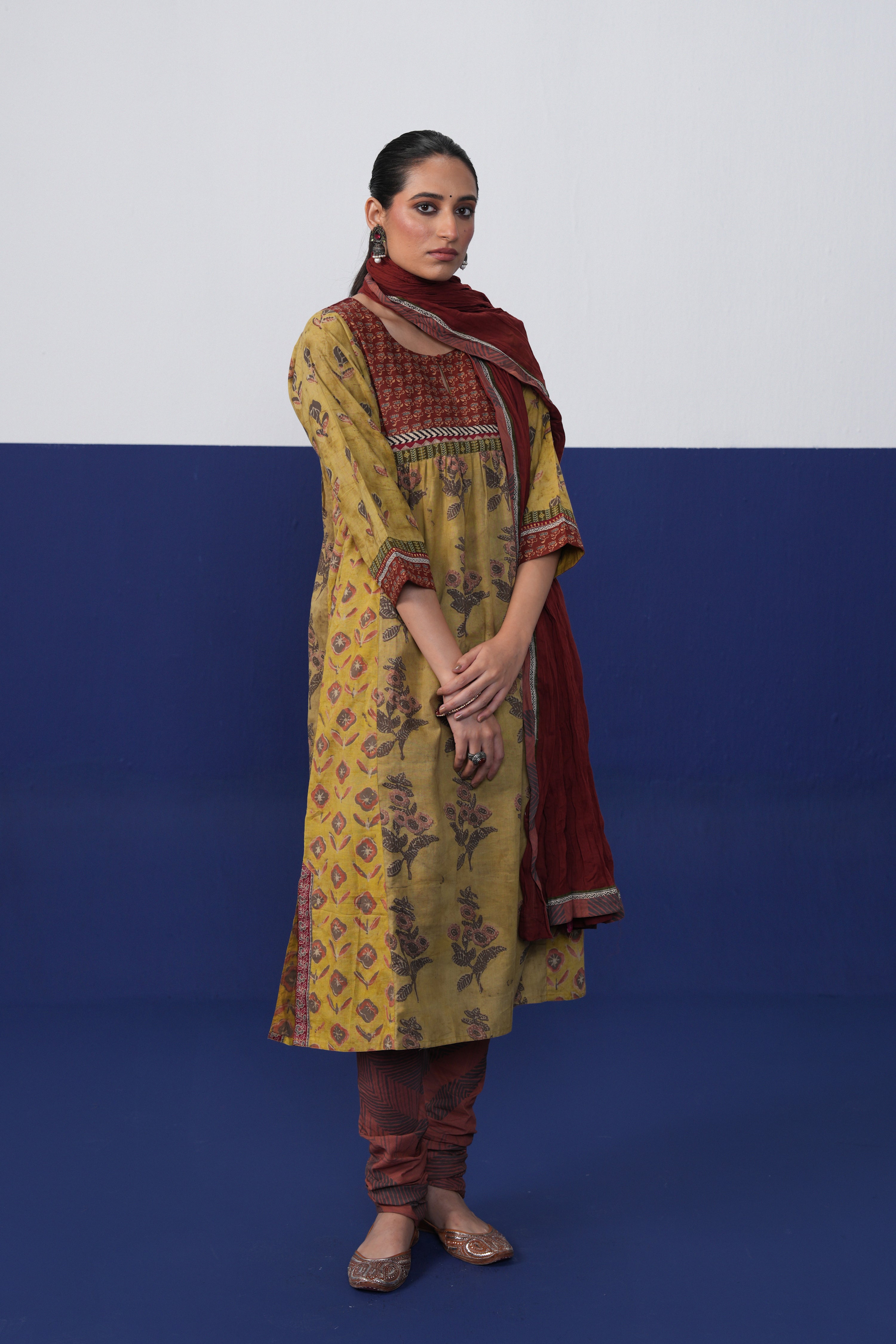 Rozana Dupatta Maroon