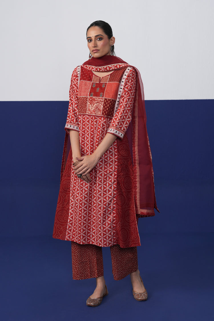 Dienne Dupatta Red