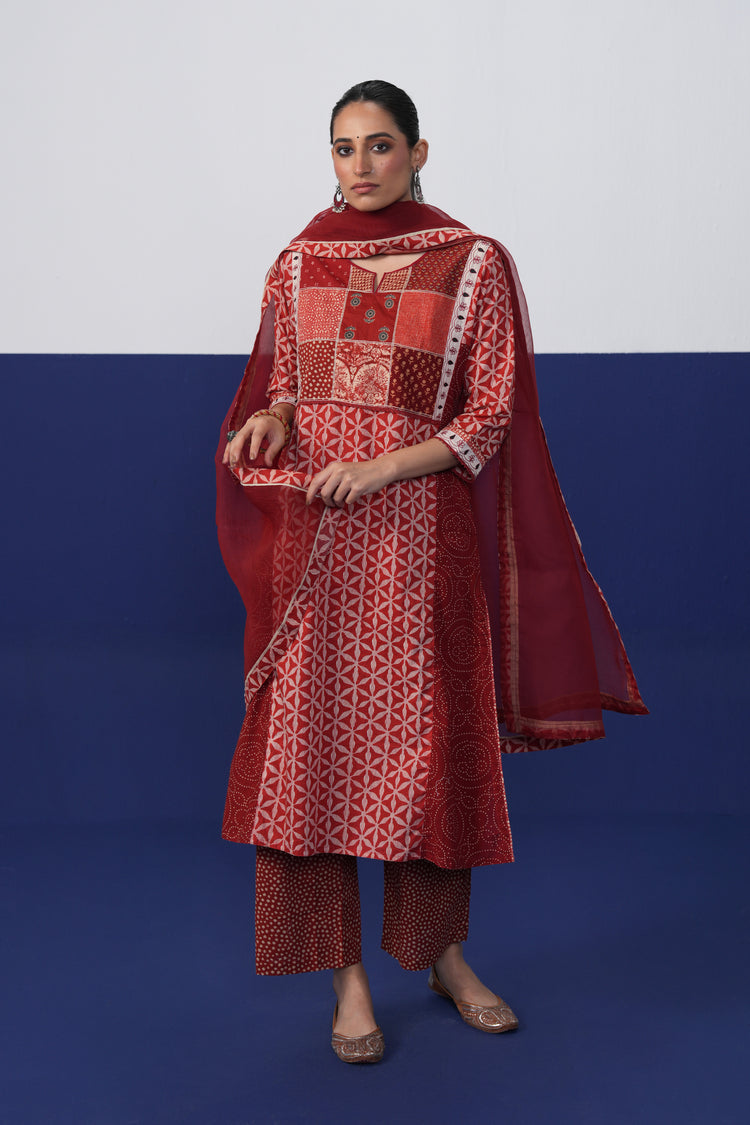 Dienne Dupatta Red