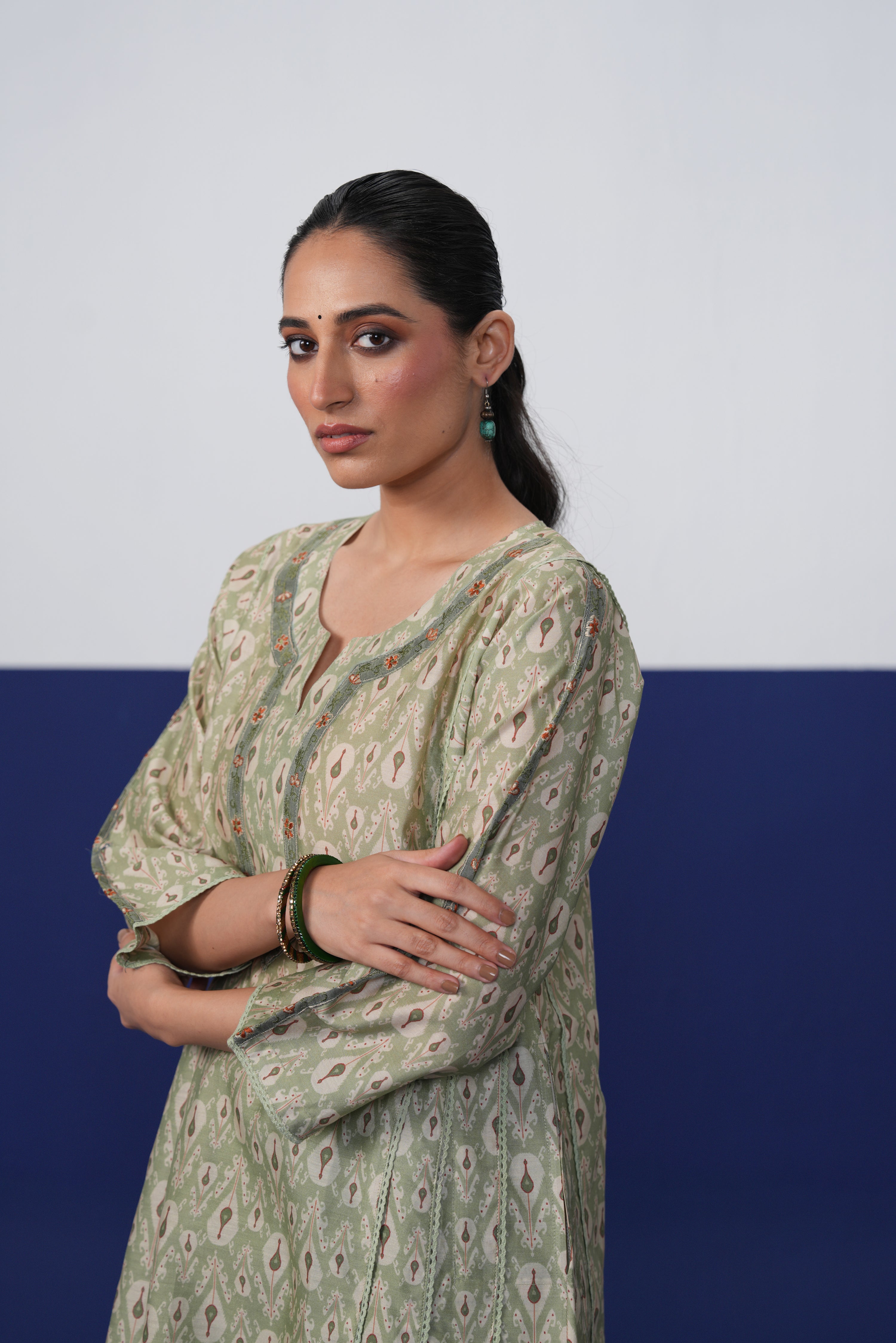 Aruni Kurta Green Beige