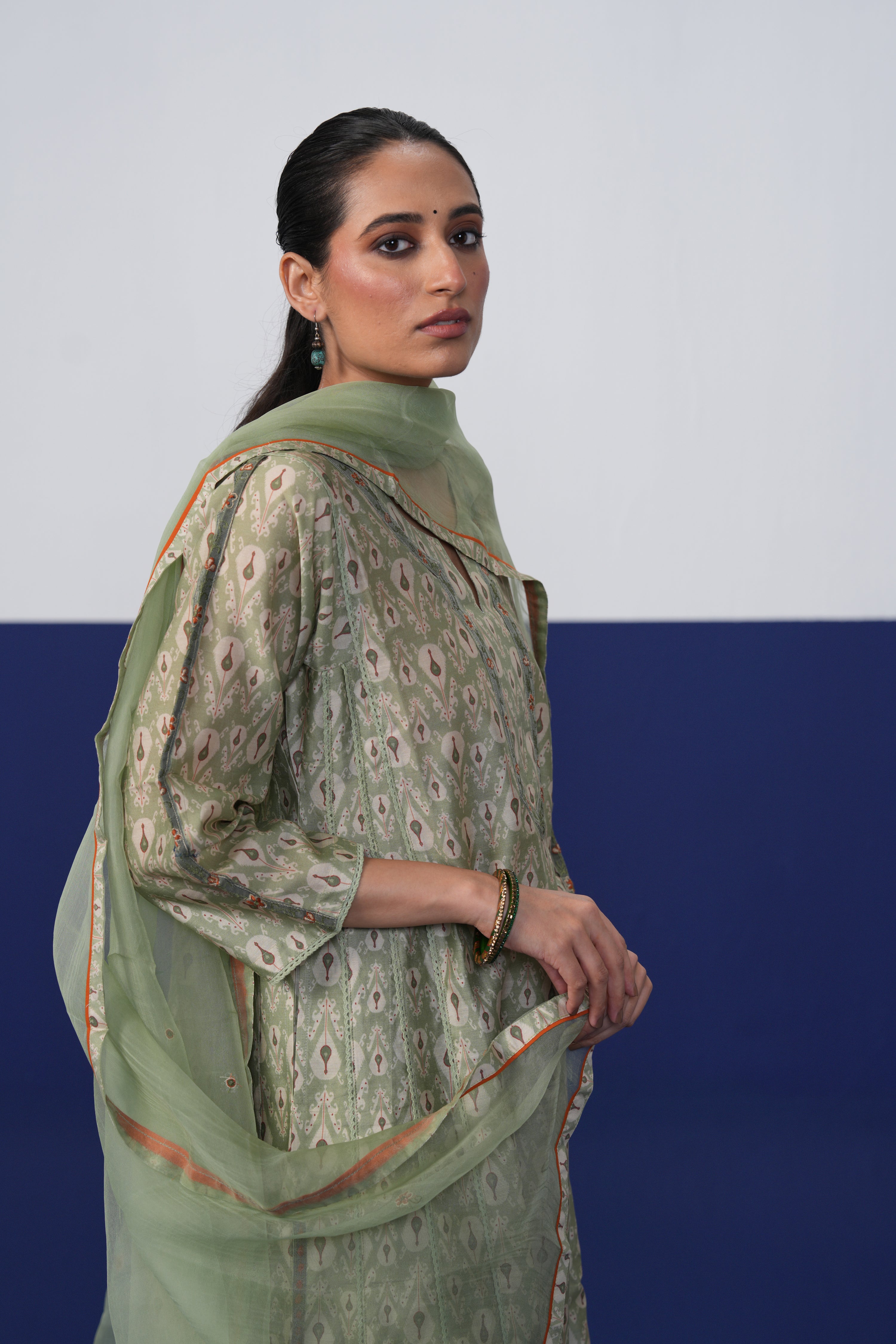 Aruni Kurta Green Beige