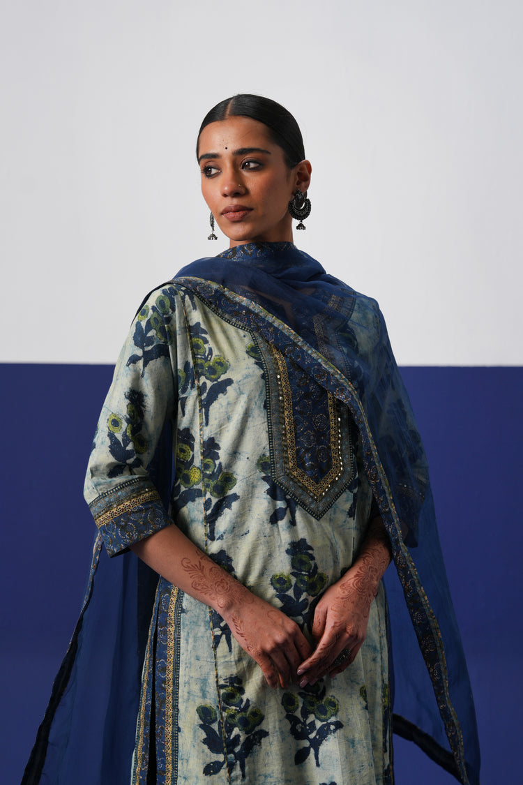 Medh Dupatta Dark Blue