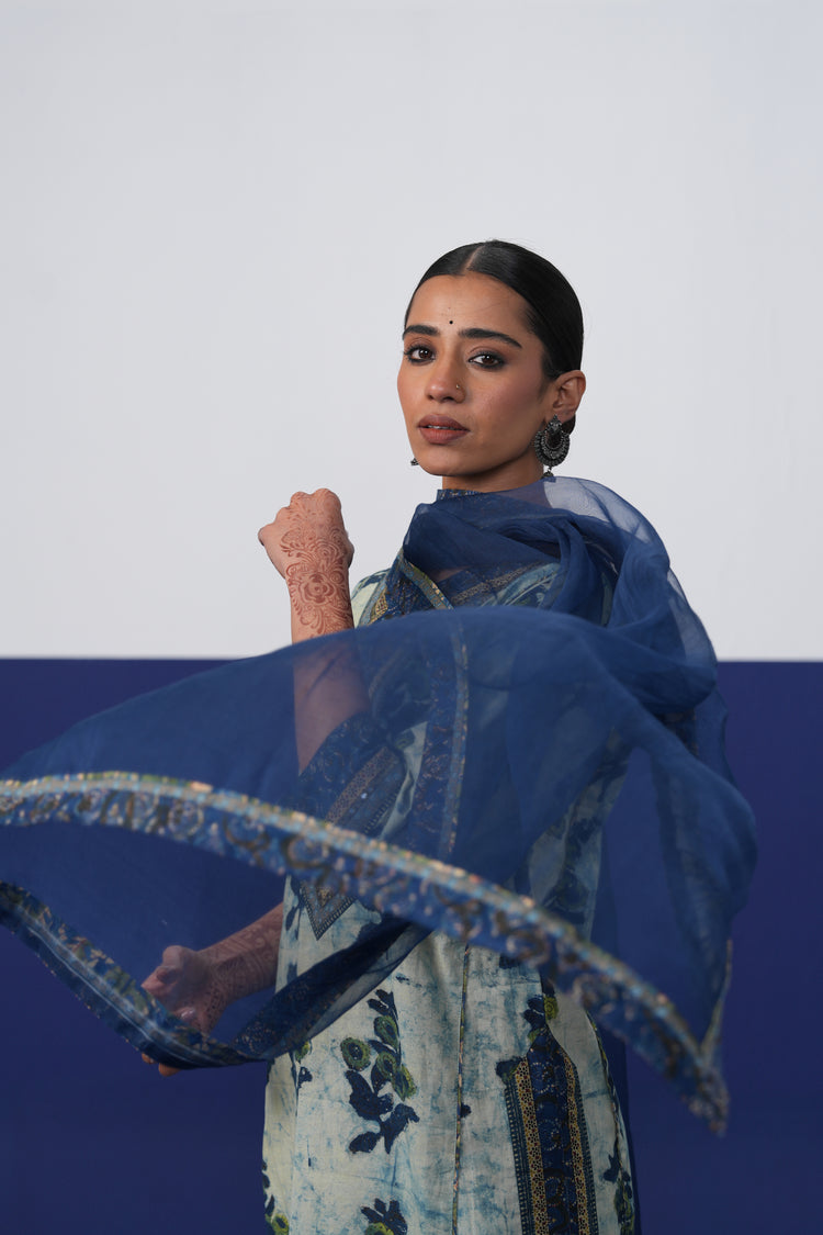 Medh Dupatta Dark Blue