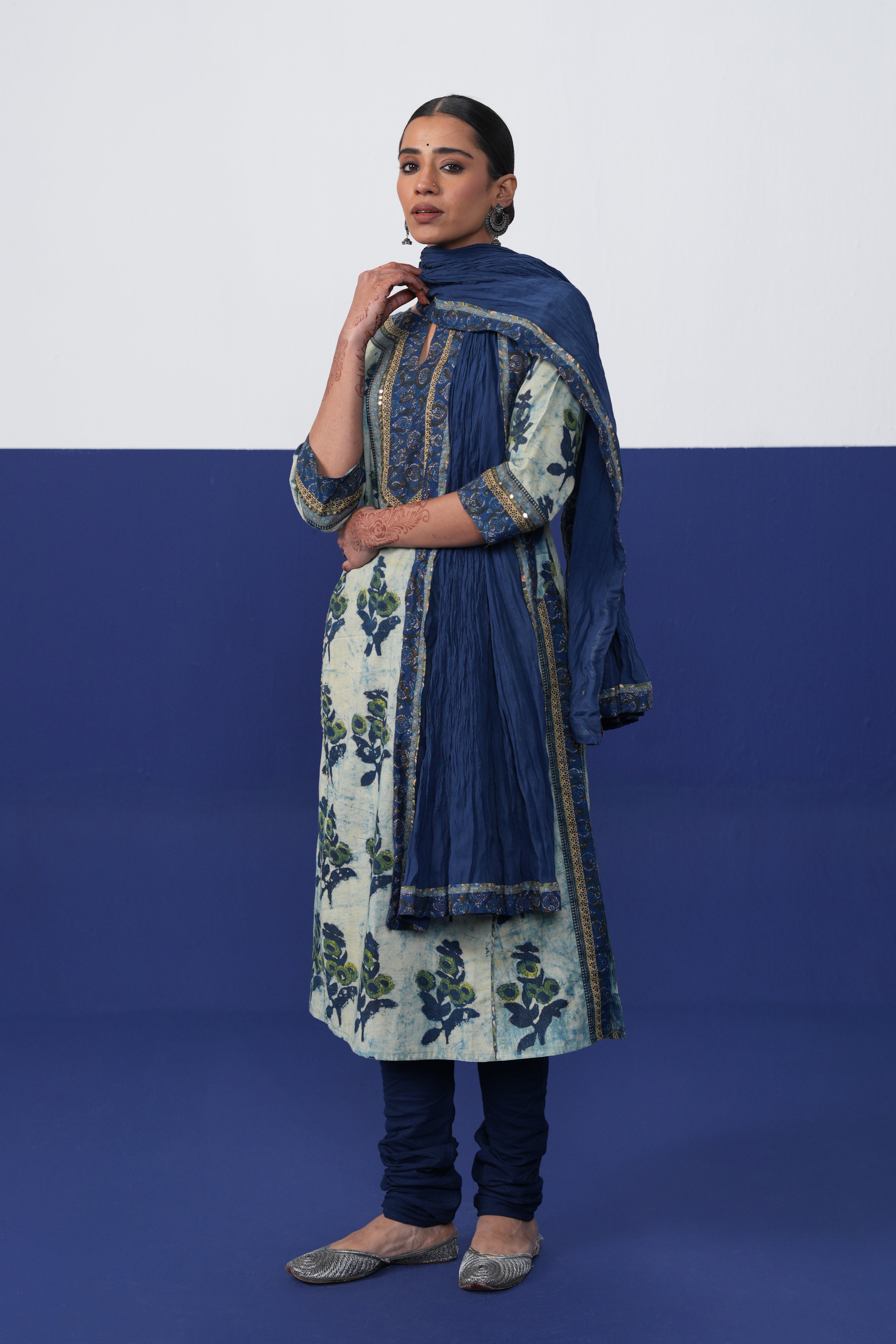 Rozana Dupatta Dark Blue