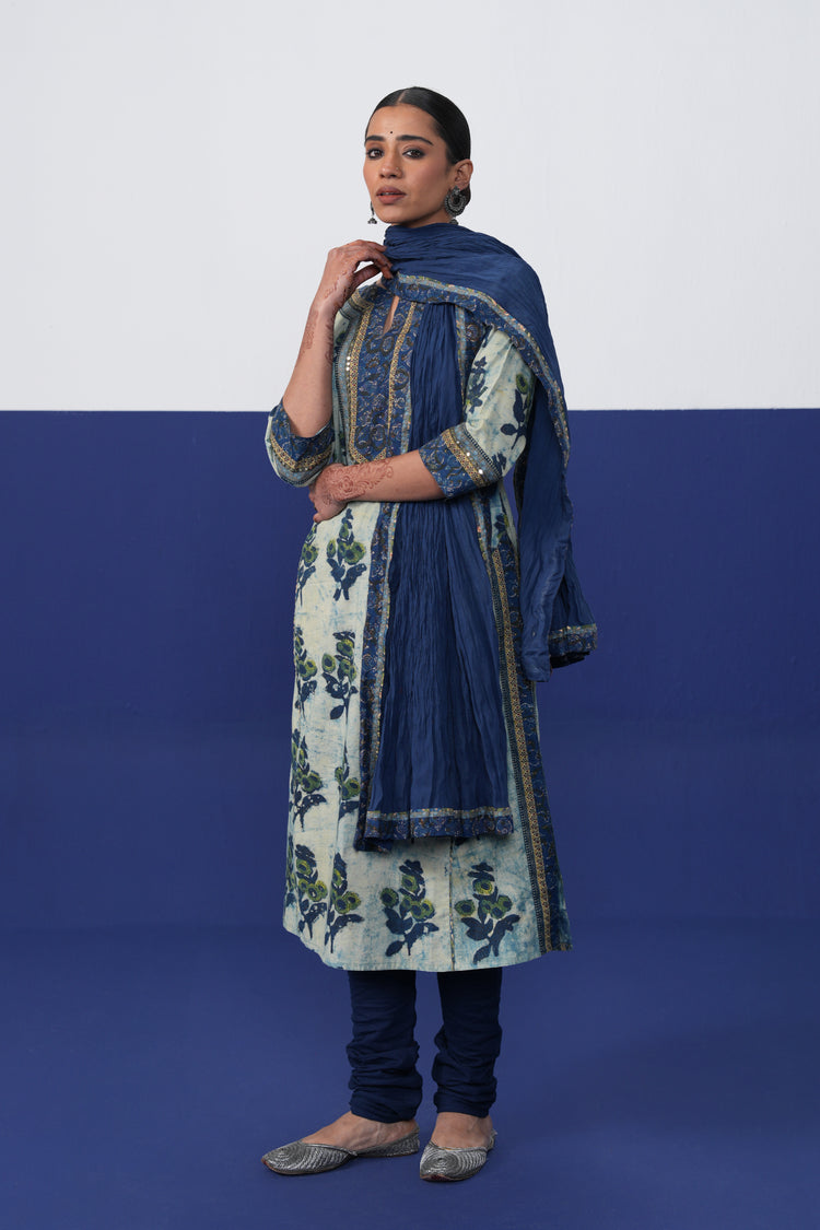 Rozana Dupatta Dark Blue