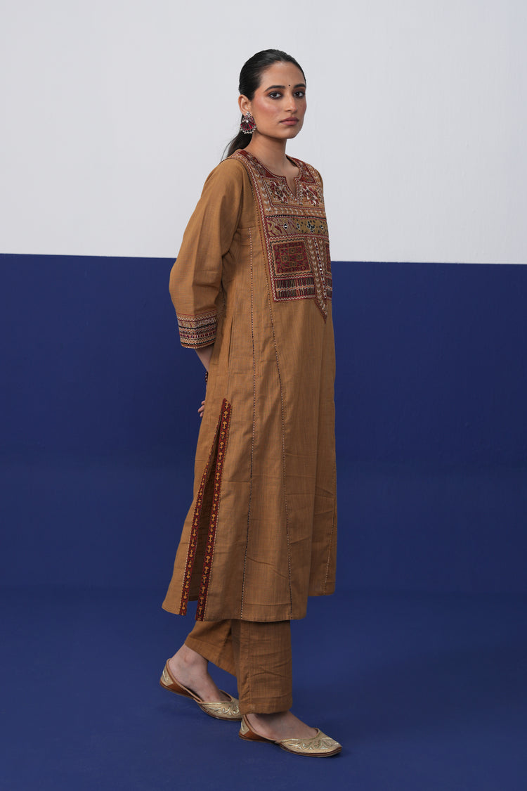 Tulsi Cotton Slub Pant Sand Brown
