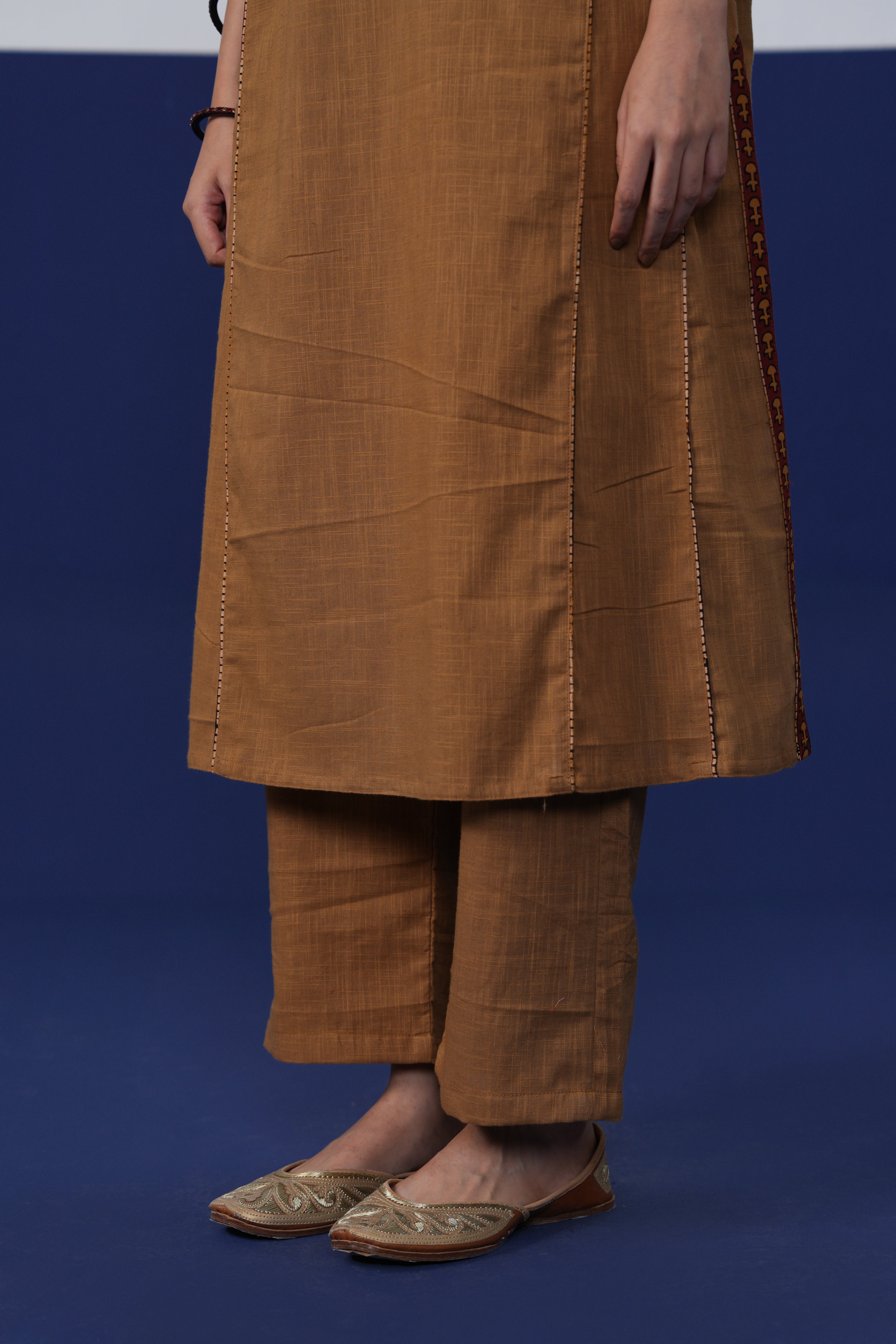 Tulsi Cotton Slub Pant Sand Brown