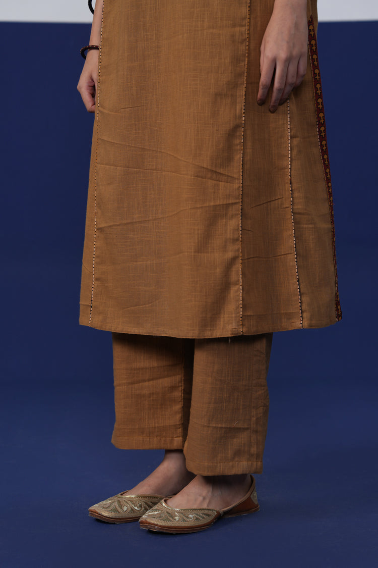 Tulsi Cotton Slub Pant Sand Brown