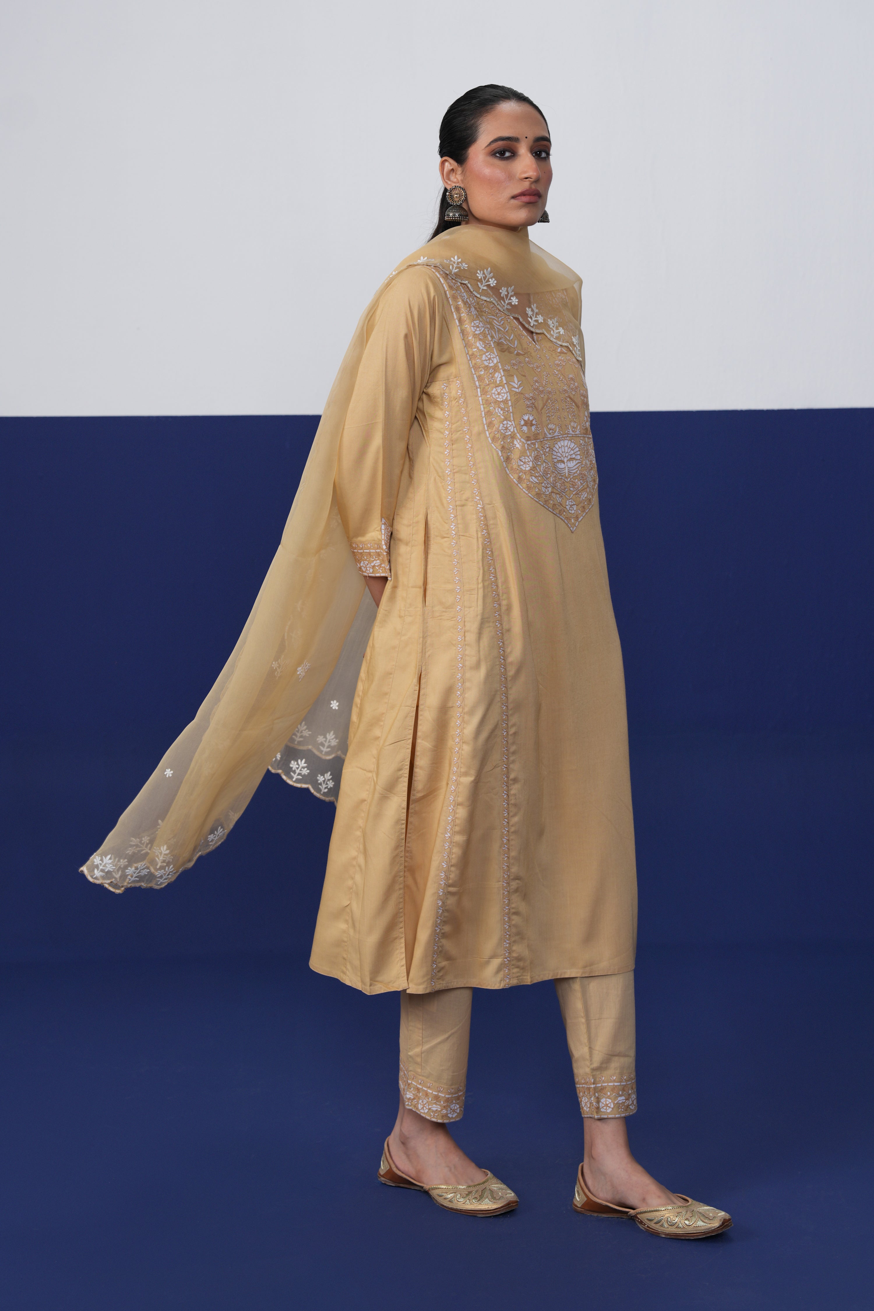 Tulsi Dupatta Beige