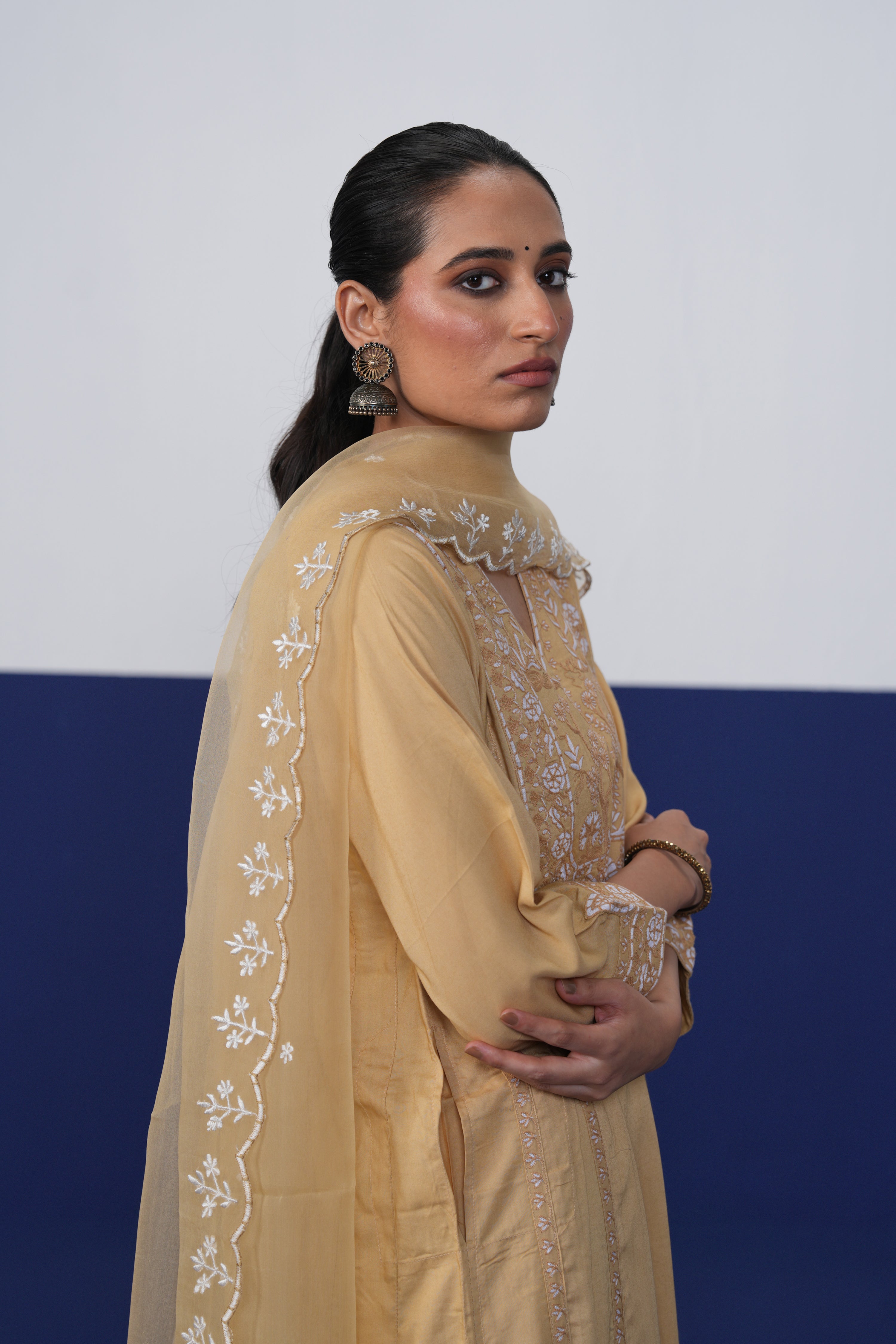 Tulsi Dupatta Beige