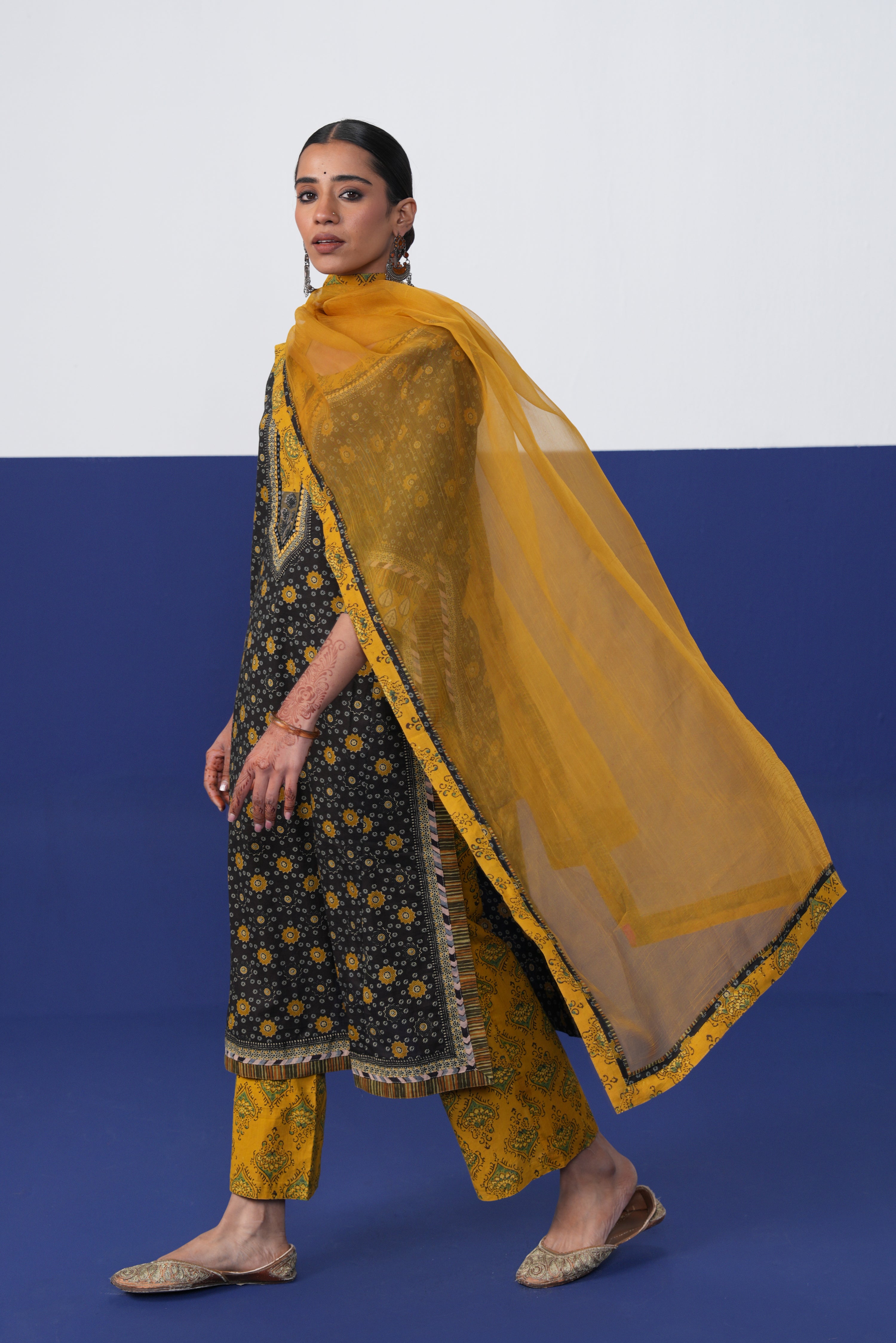 Medh Dupatta Mustard