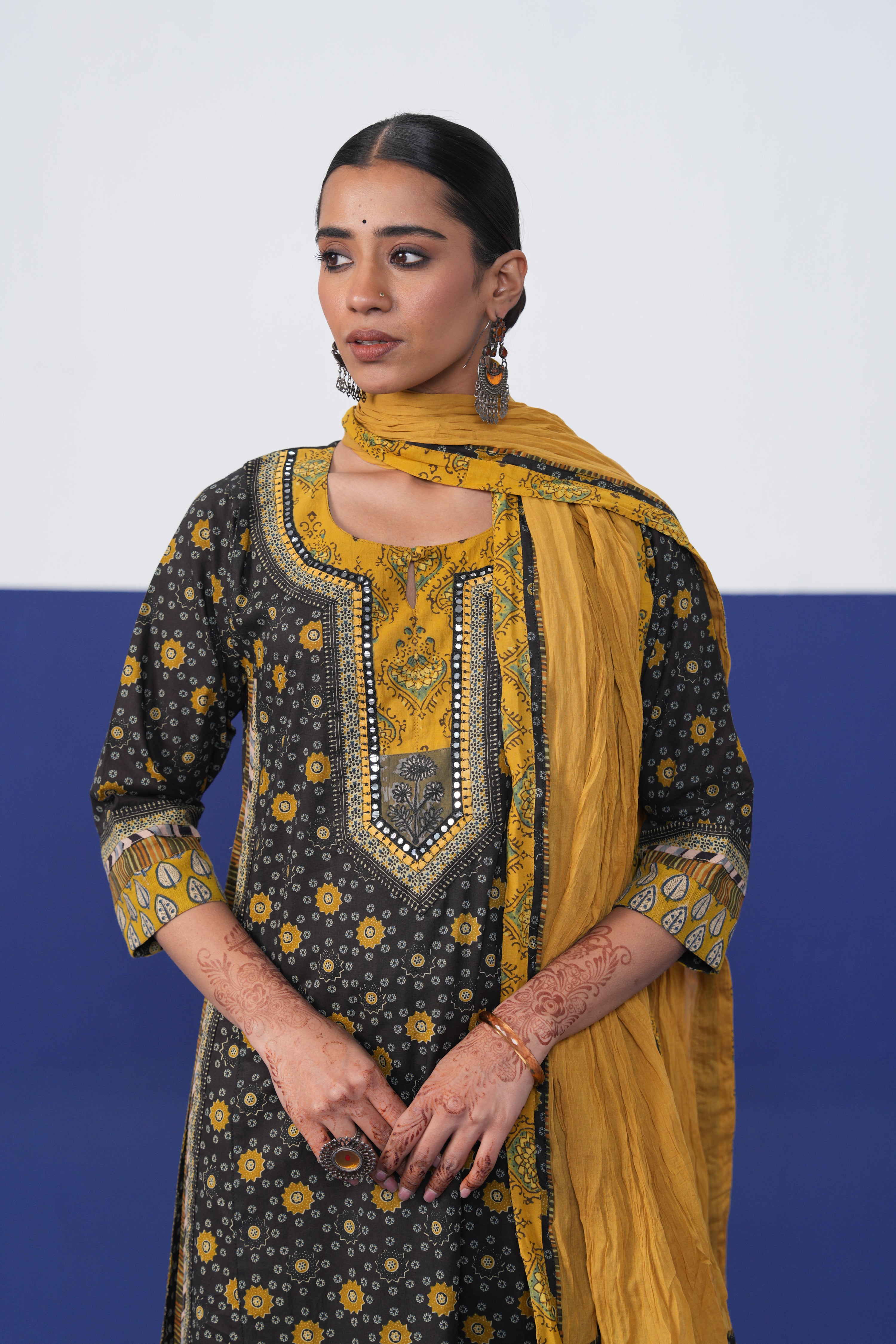 Rozana Dupatta Mustard