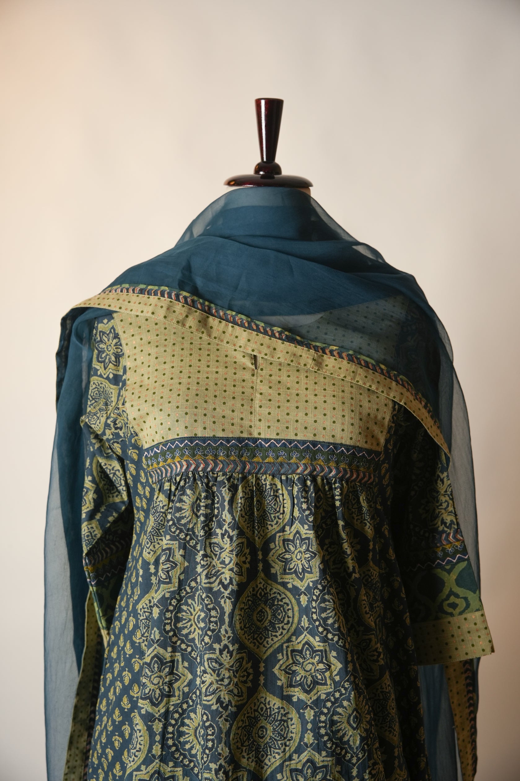 Medh Treated Chiffon Dupatta Blue