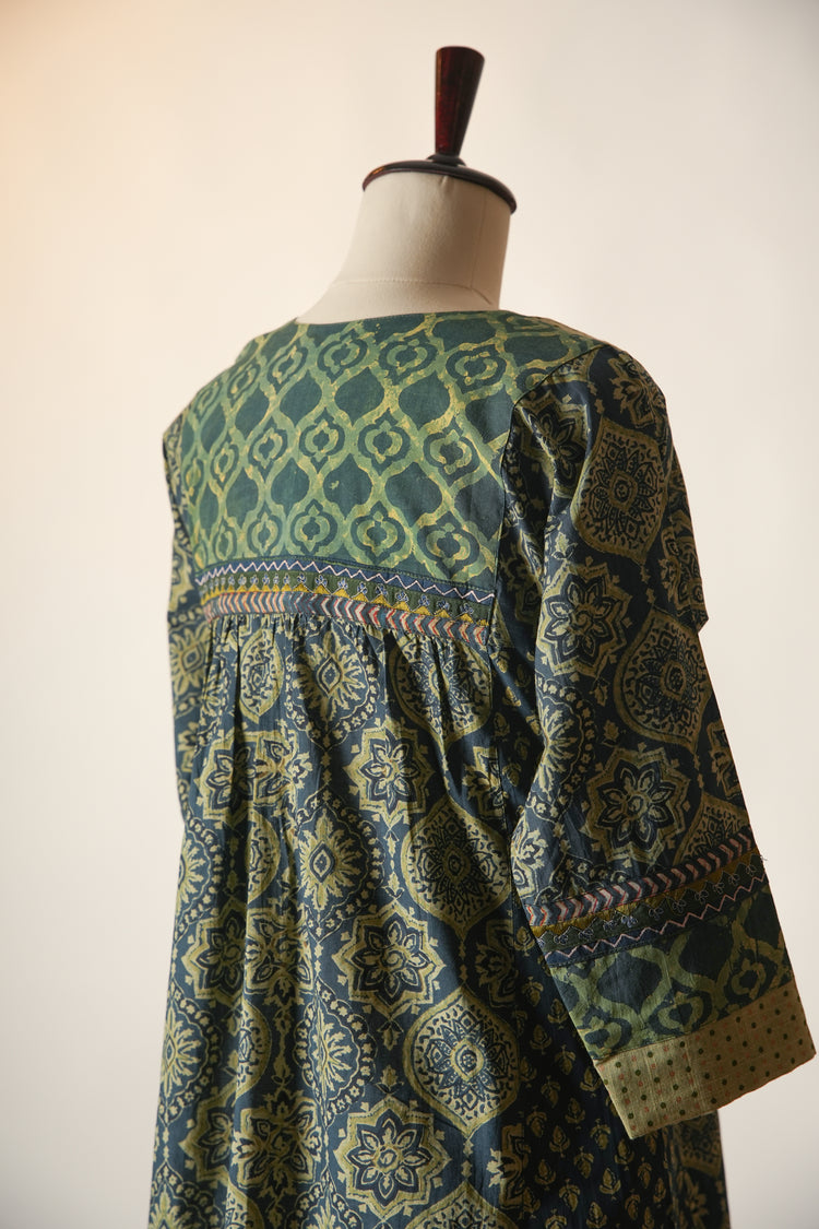 Banjara Printed Cotton Kurta Blue