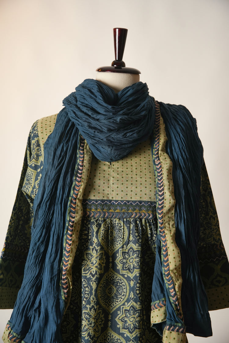 Banjara Printed Cotton Kurta Blue