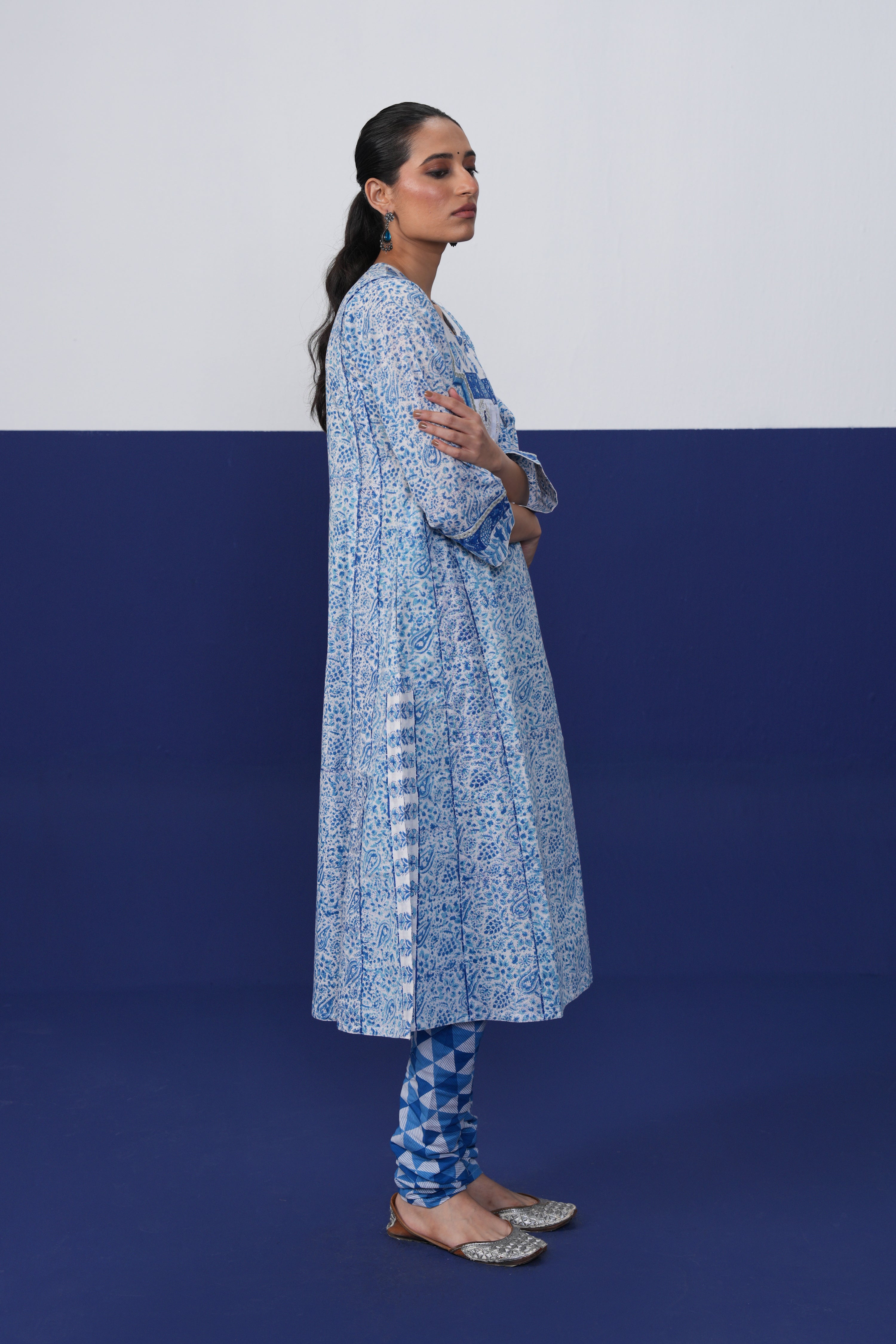 Rozana Bottom White Blue