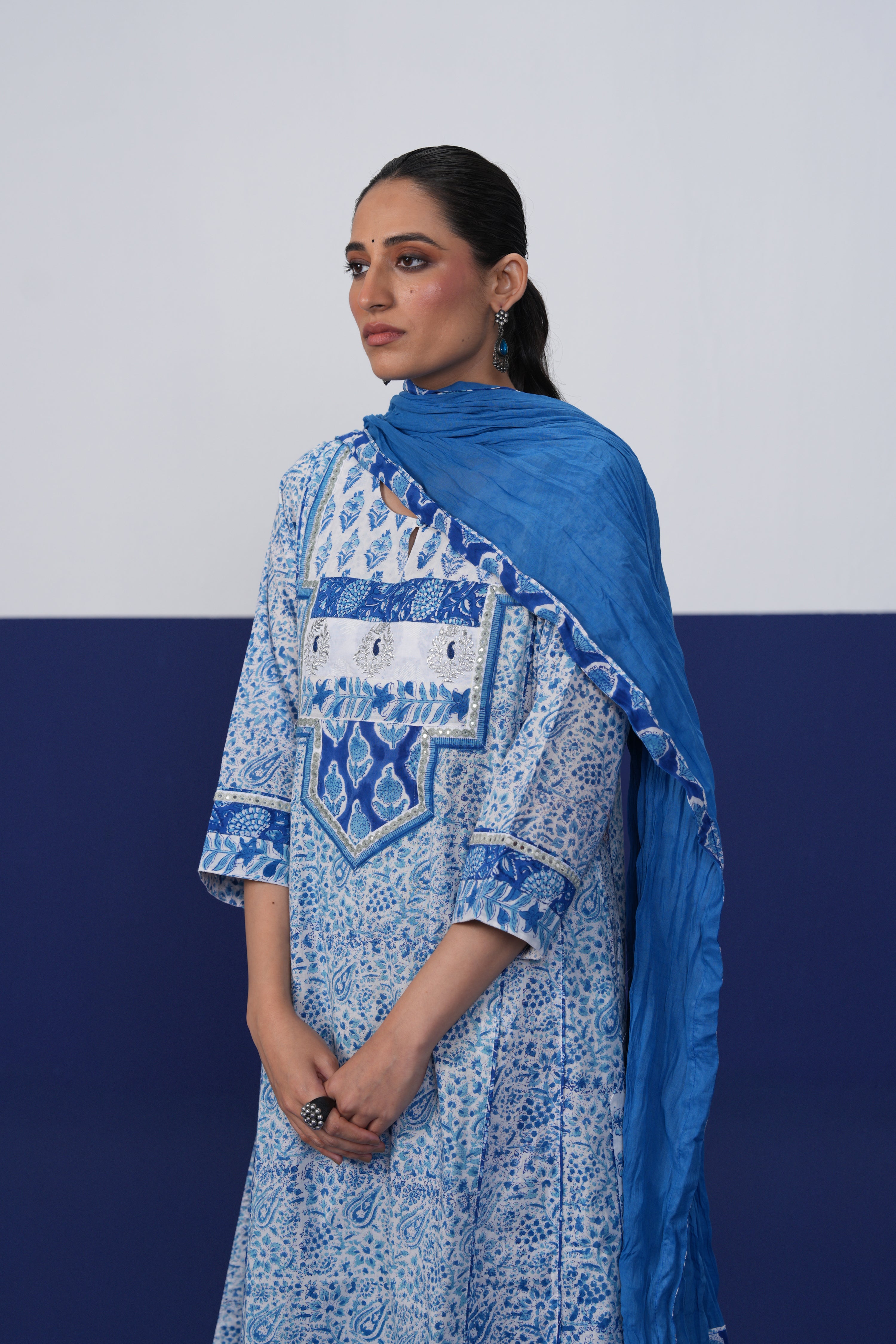 Rozana Dupatta Blue