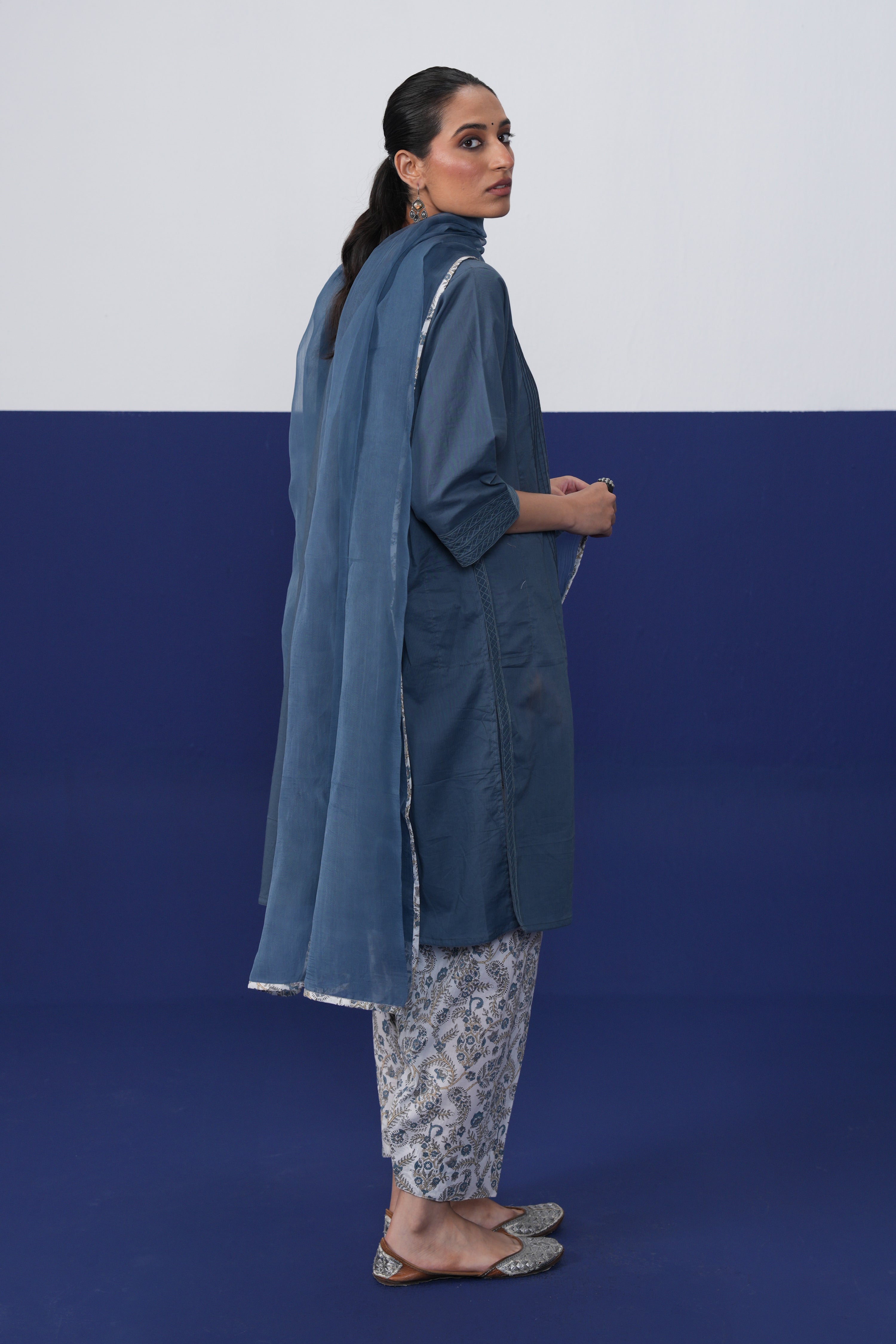 Lavanya Dupatta Dusty Blue