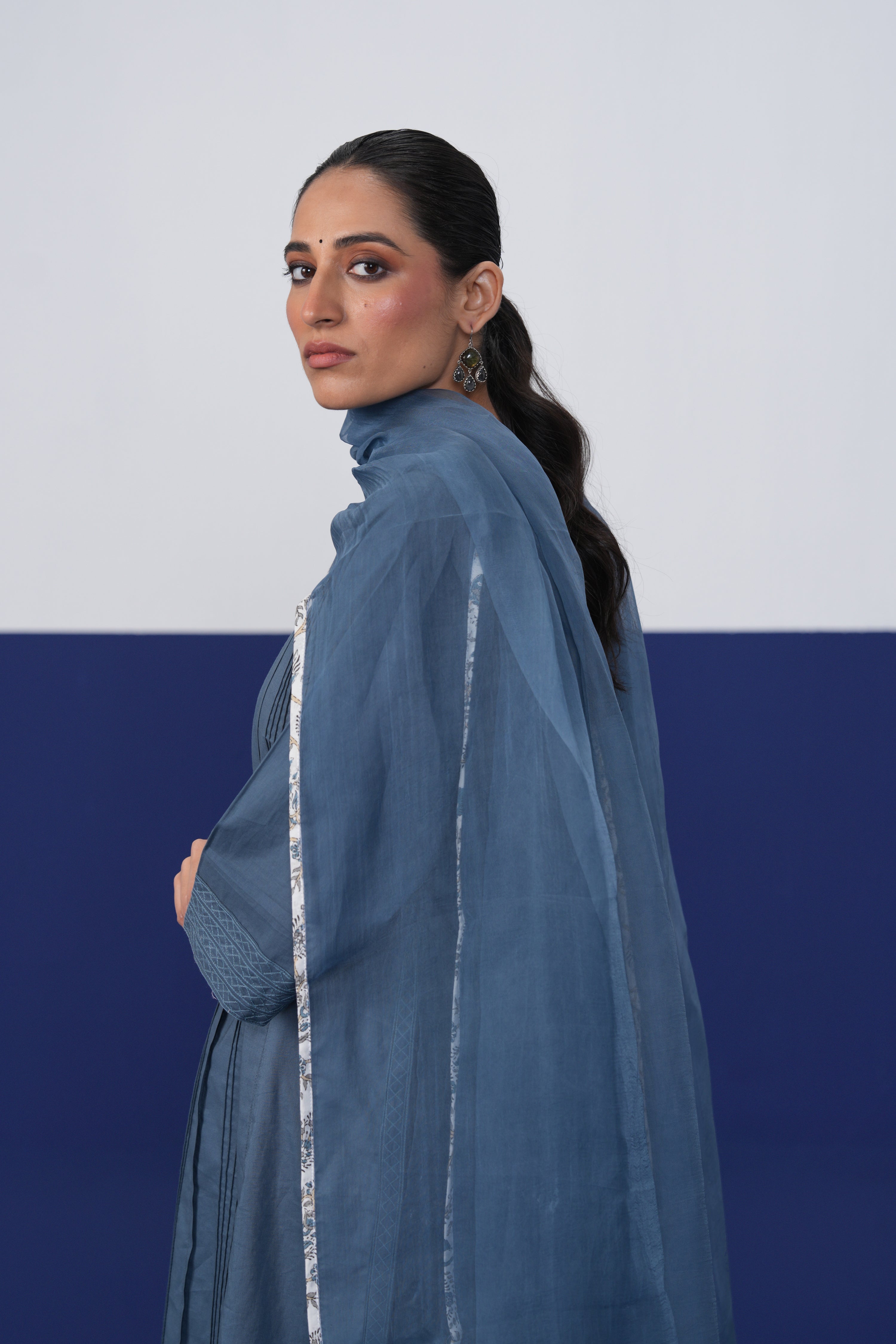 Lavanya Dupatta Dusty Blue