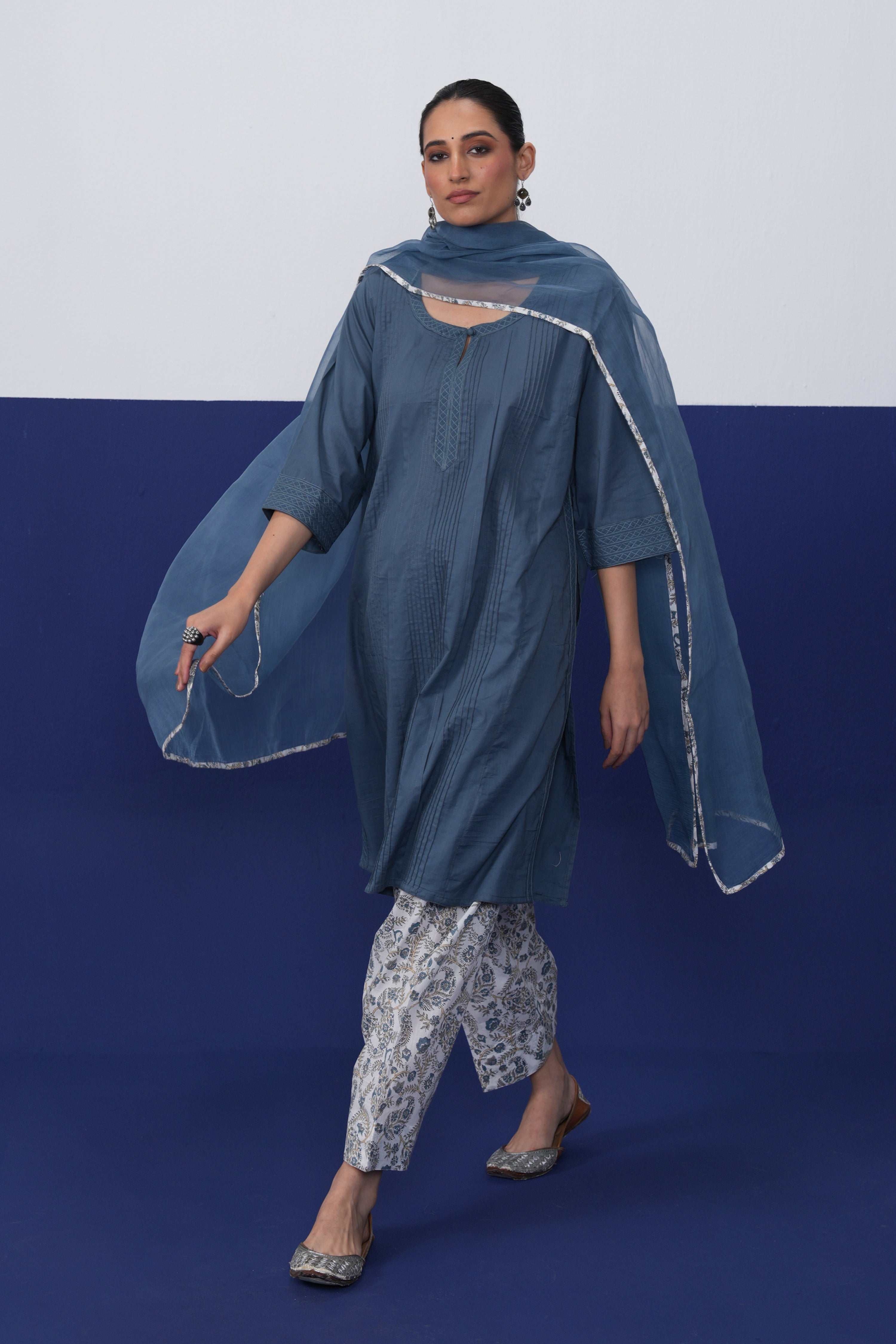 Lavanya Co-ord Set Blue (Set Of 2)