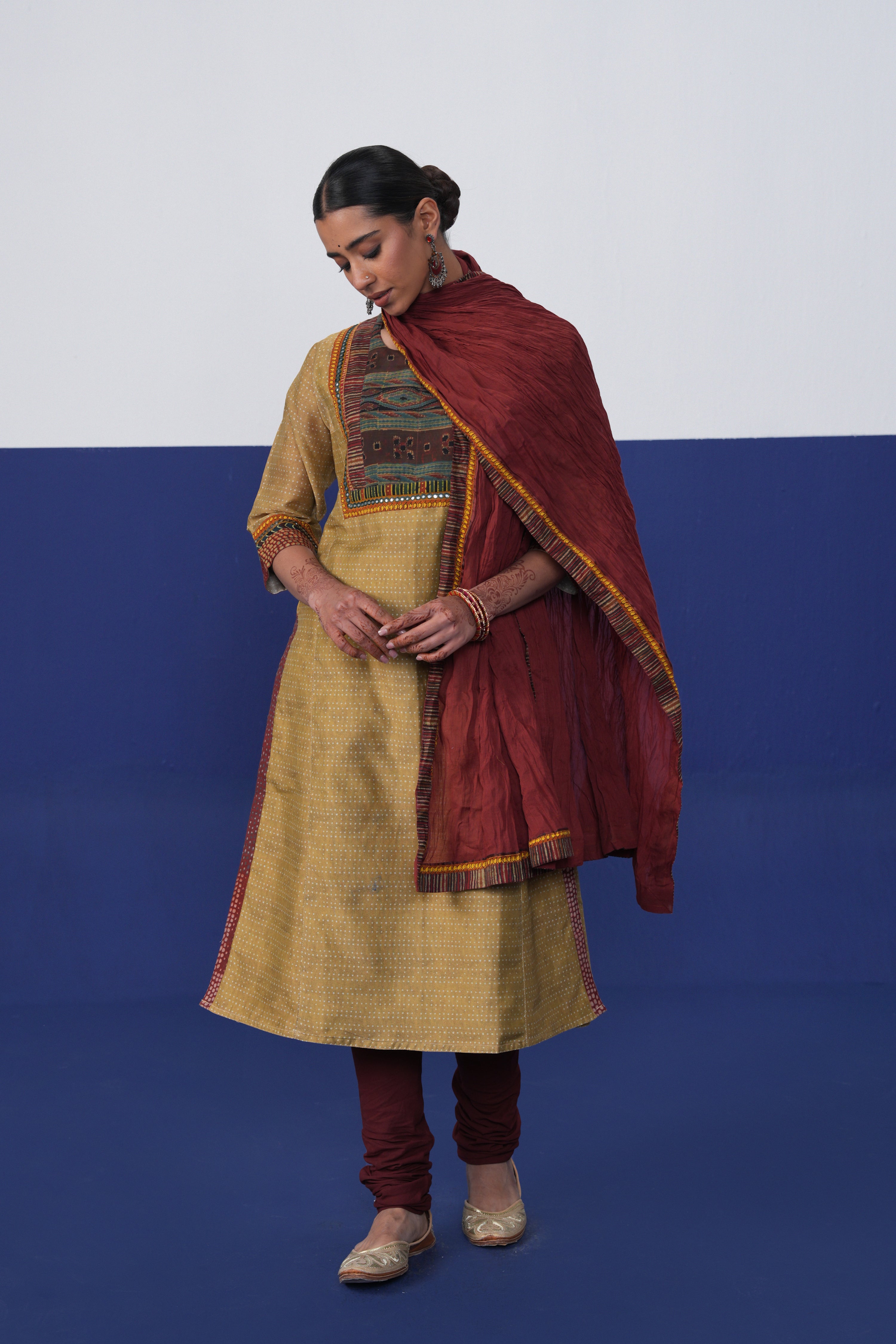 Rozana Dupatta Maroon