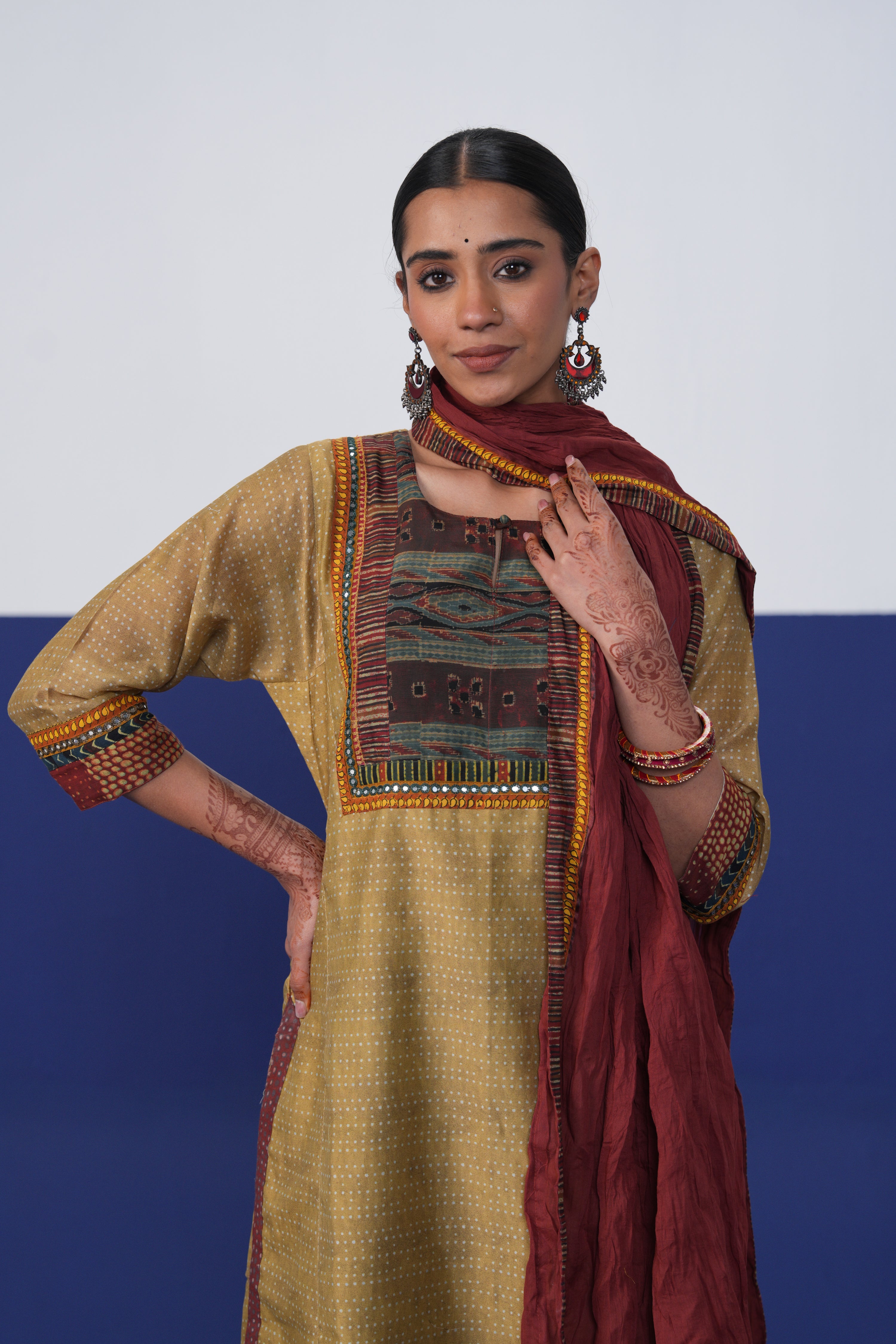 Rozana Dupatta Maroon