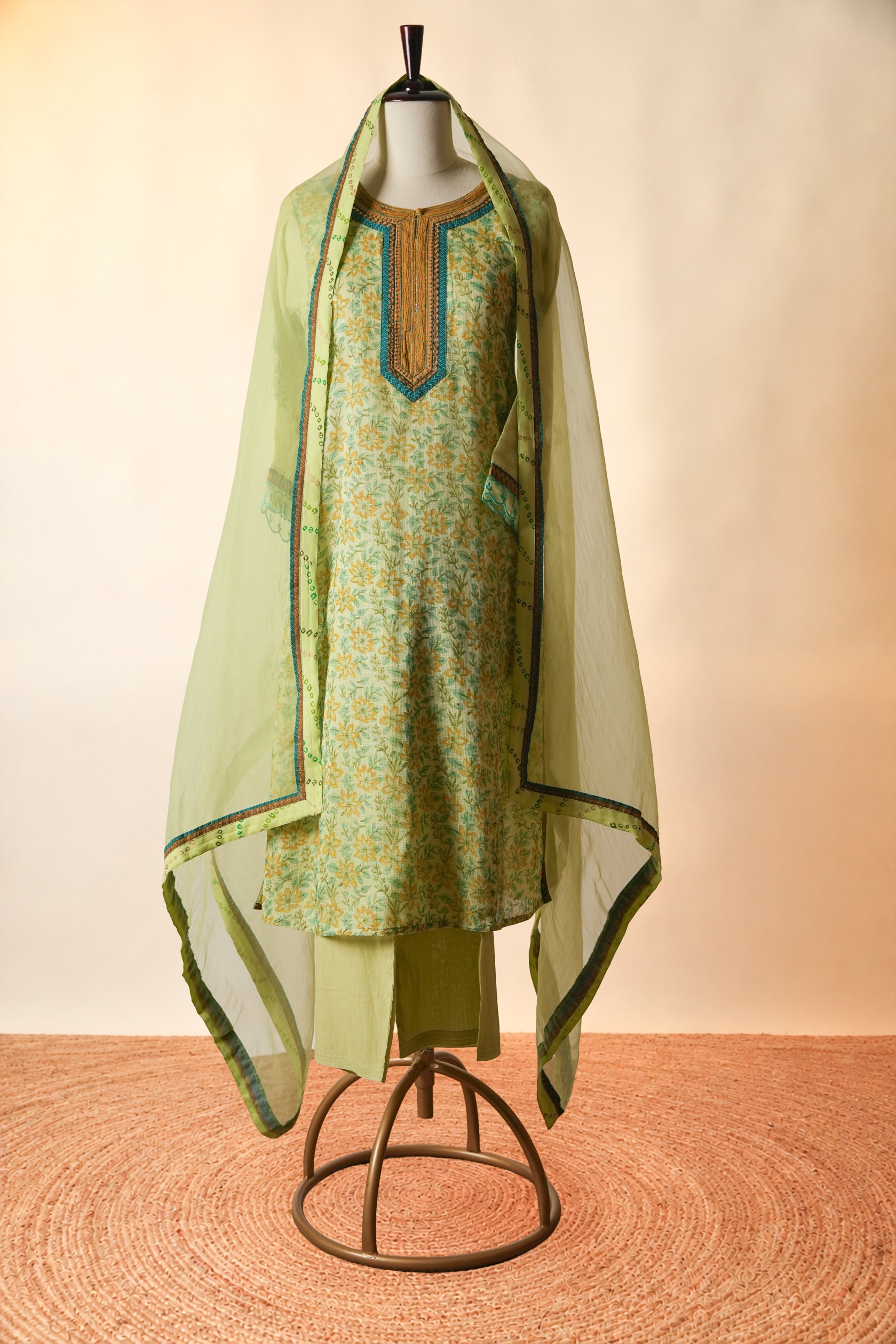 Rozana Cotton Bottom Green