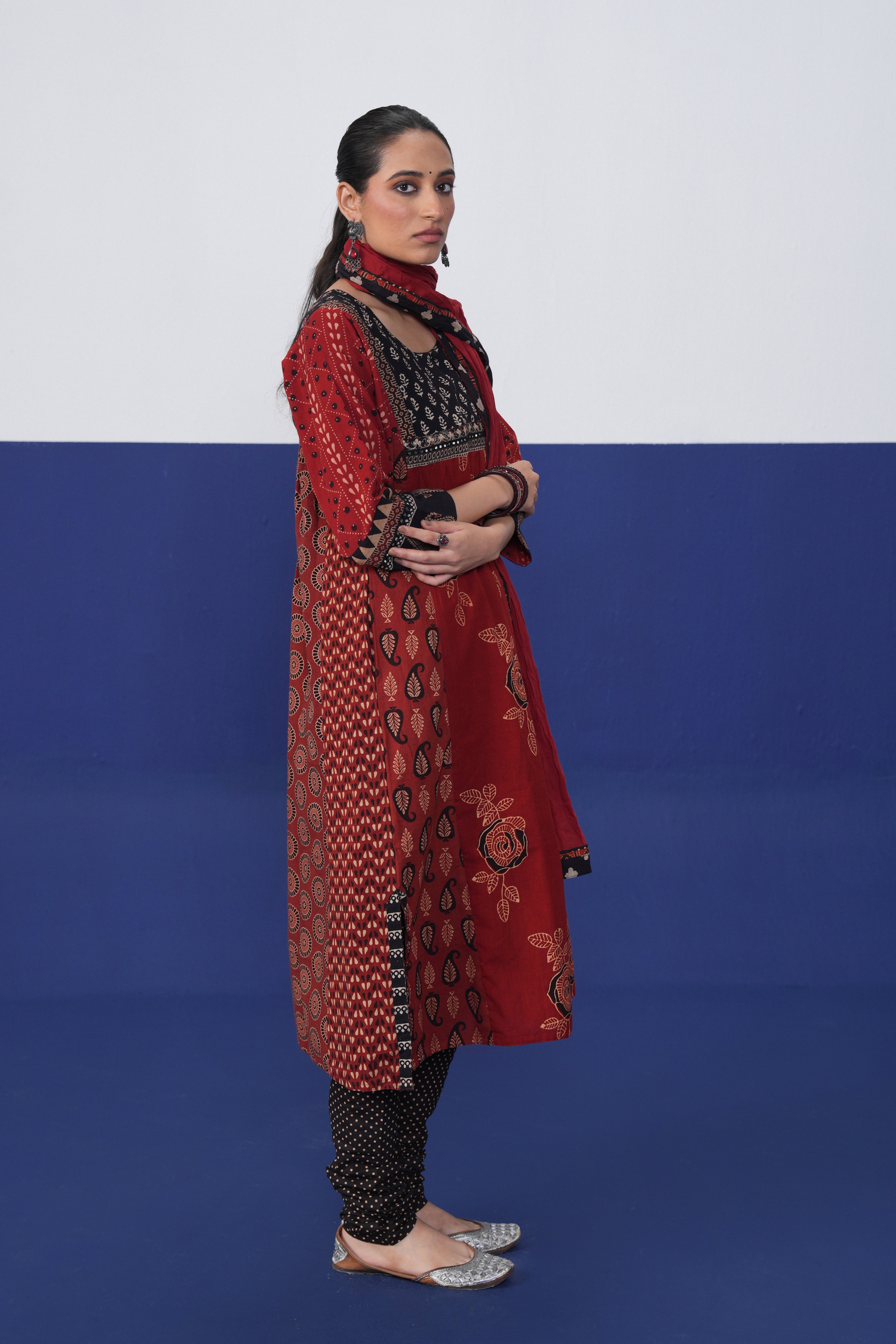 Rozana Dupatta Maroon