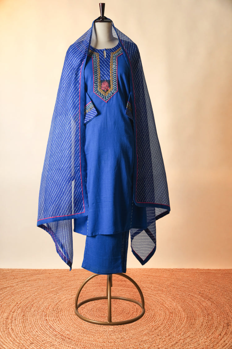 Kota Silk Dupatta Blue