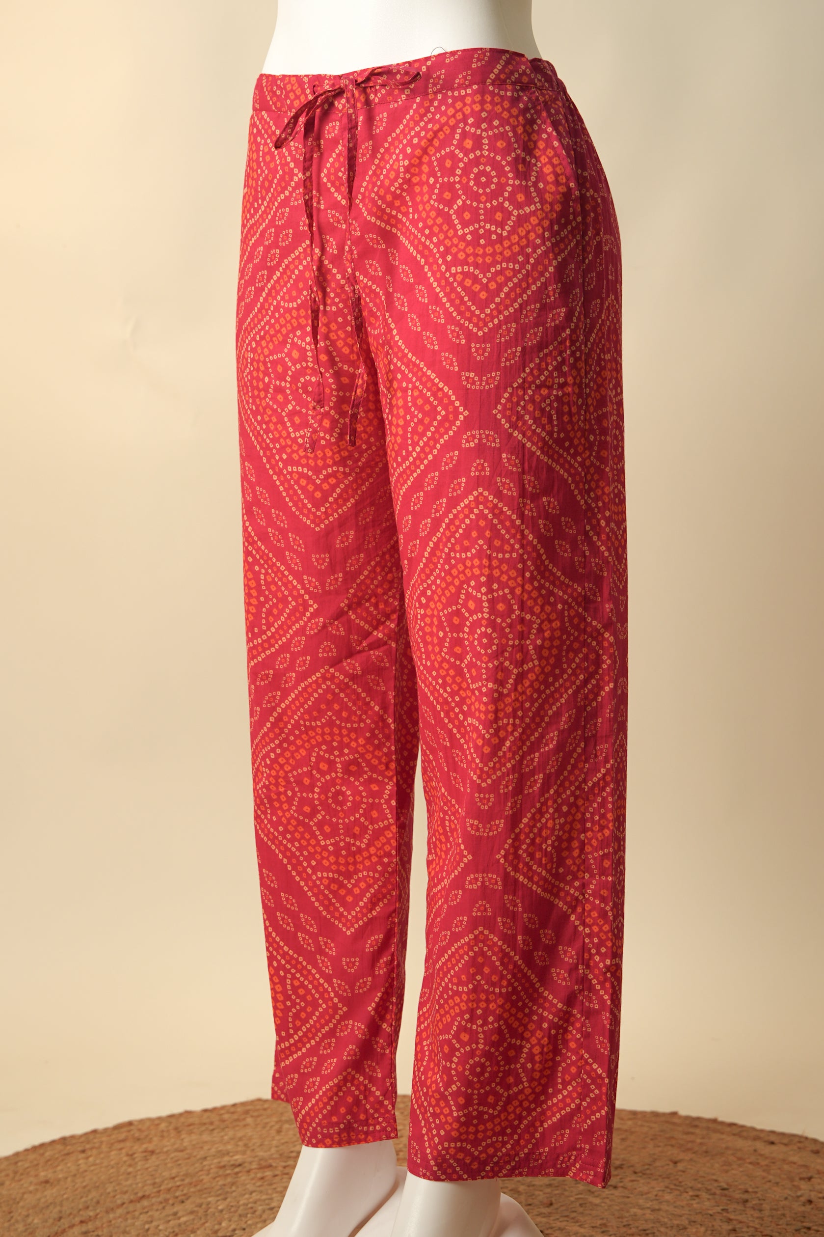 Rozana Tulsi Cotton Pant Pink