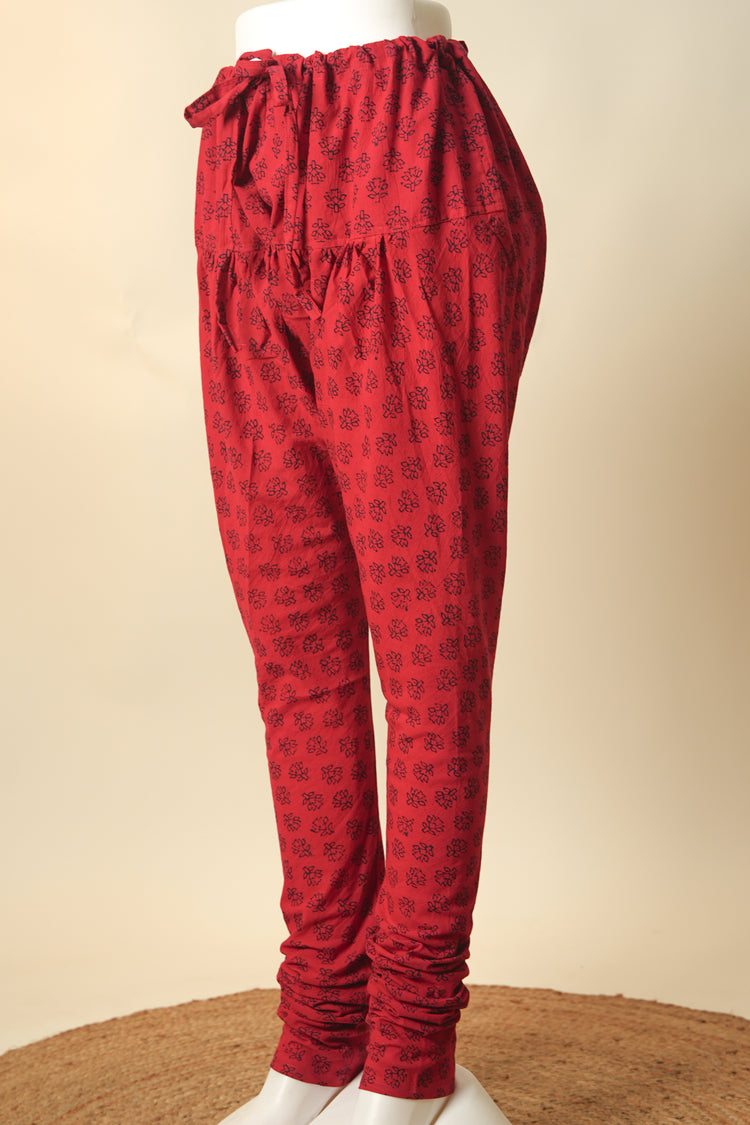 Rozana Cotton Printed Bottom Red
