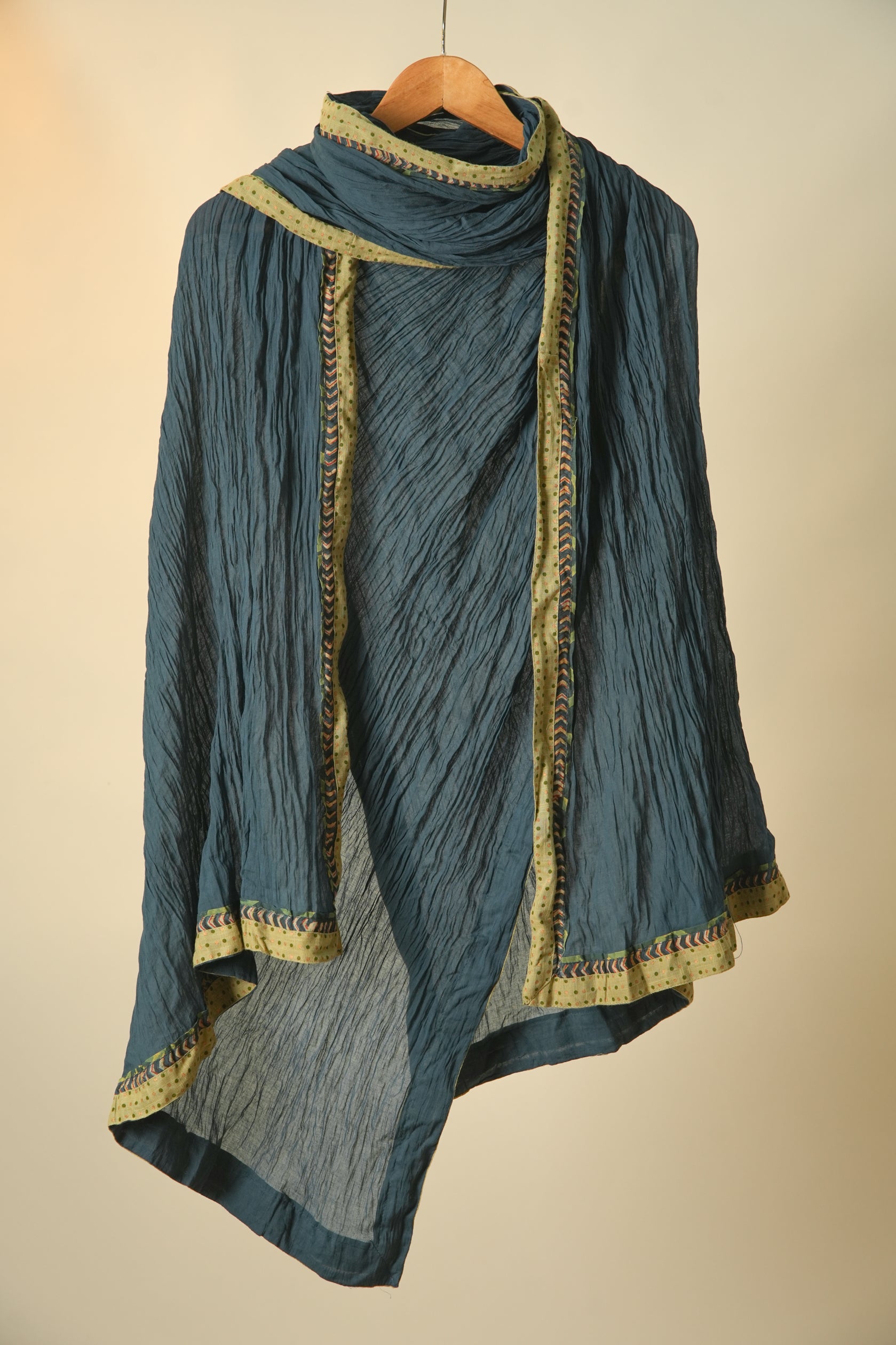 Rozana Crinkled Cotton Dupatta Blue
