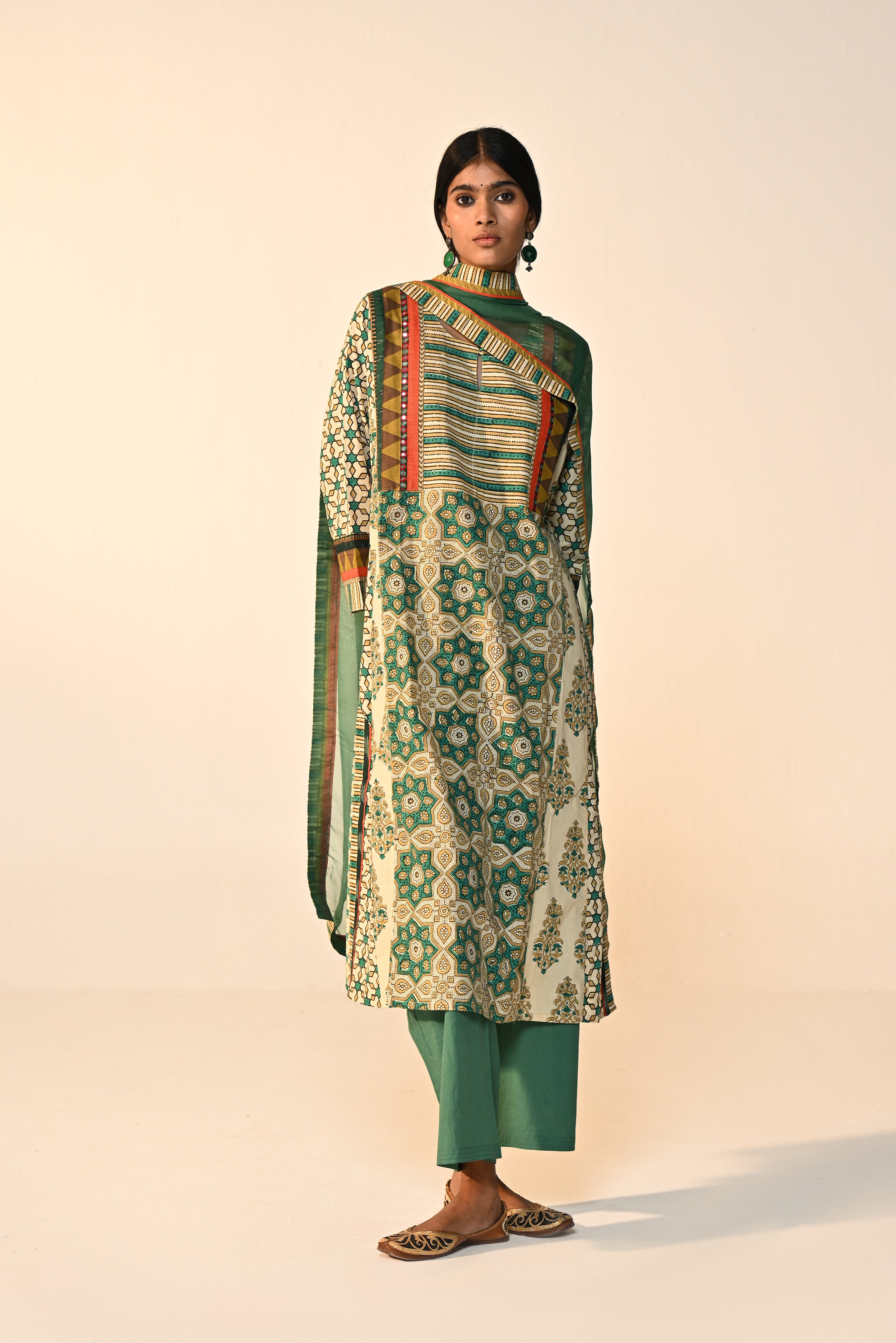 Medh Chiffon Dupatta Green