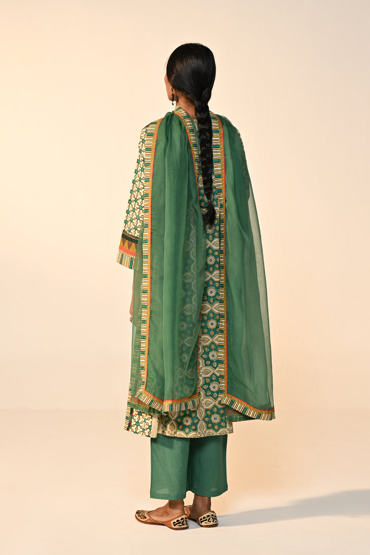 Medh Chiffon Dupatta Green