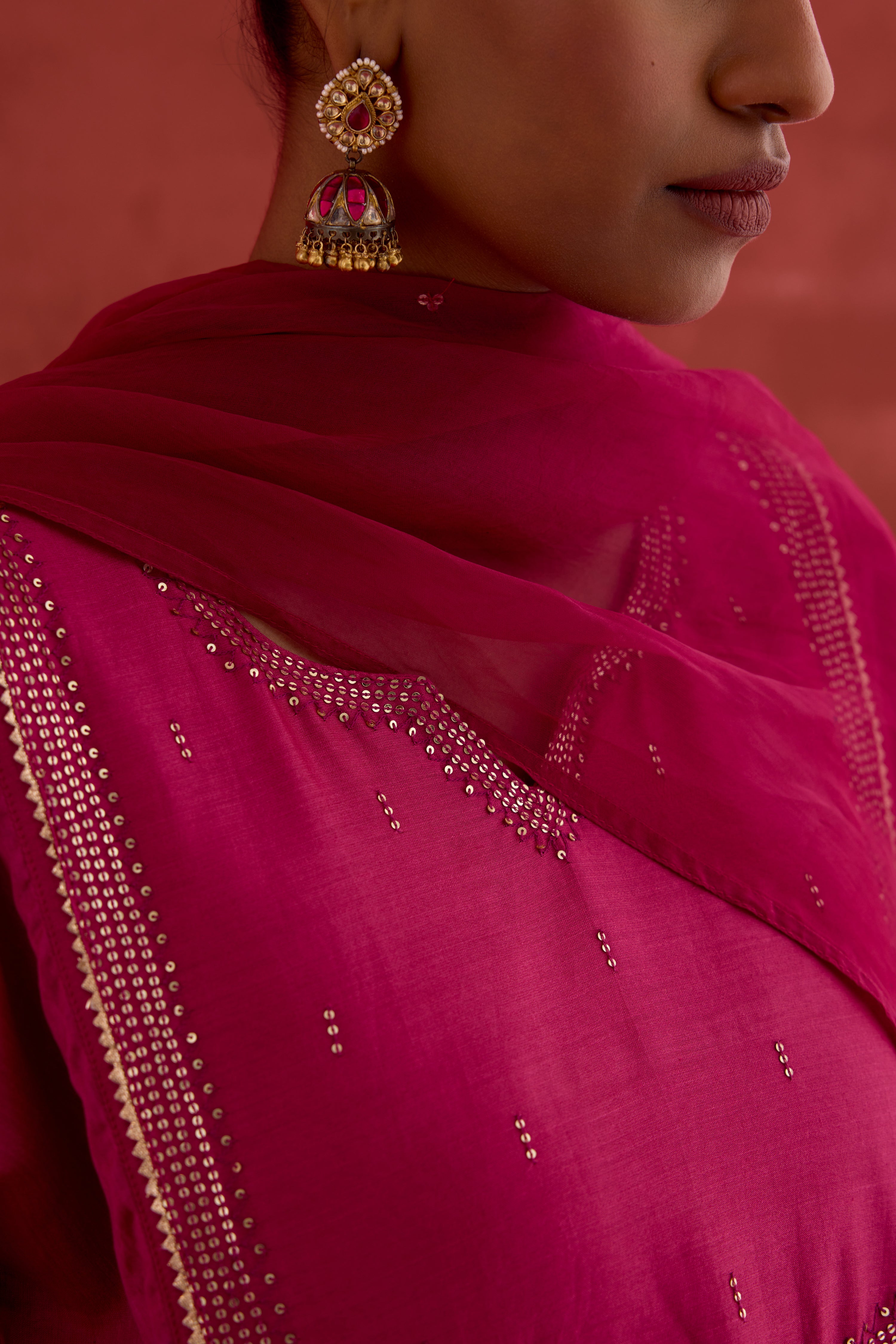 Meera Dupatta Magenta (10039787225387)