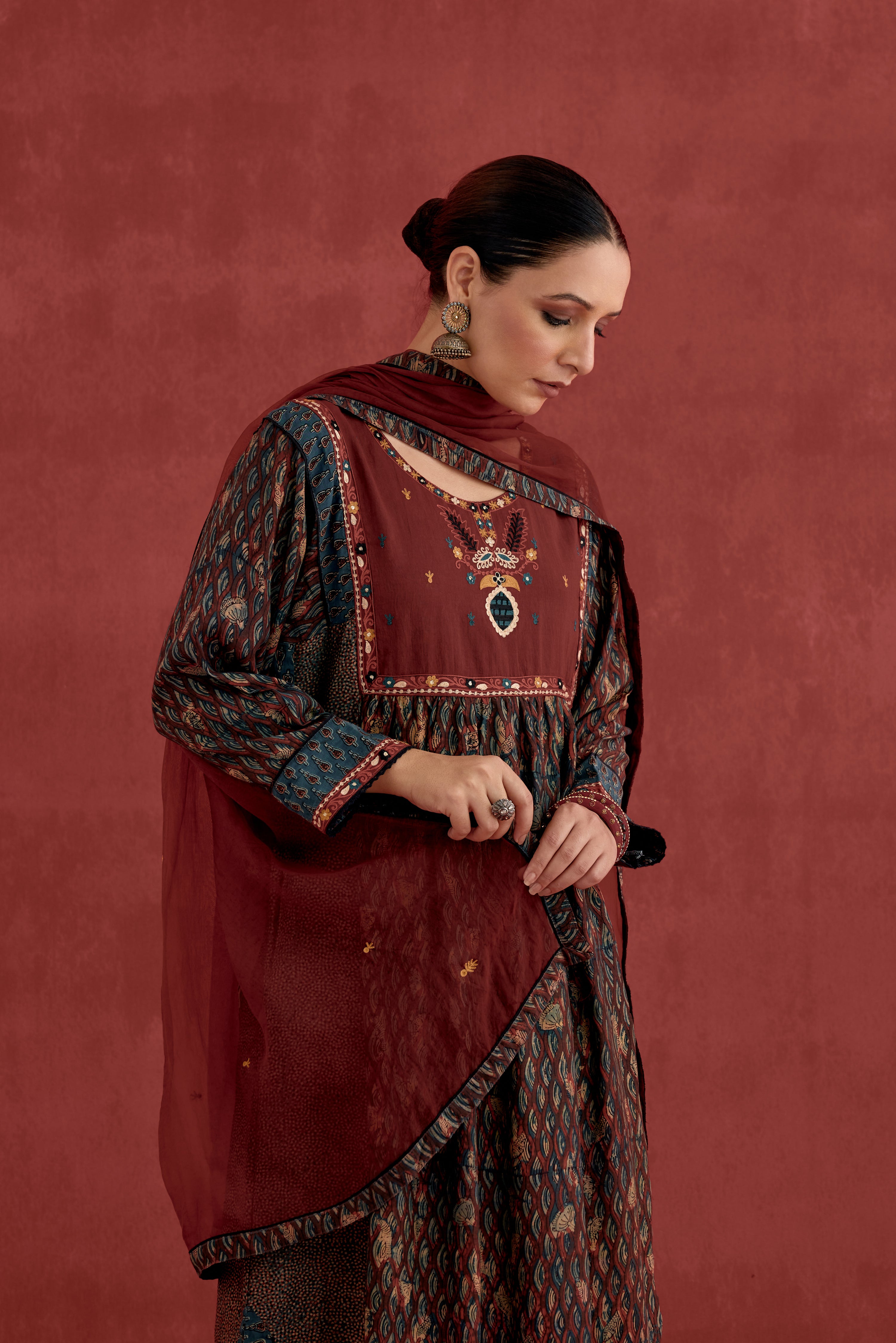 Meera Dupatta  Maroon (10049546158379)