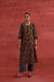 Rozana Chanderi Vanaspati Block Printed Kurta Green Rust (10049093173547)