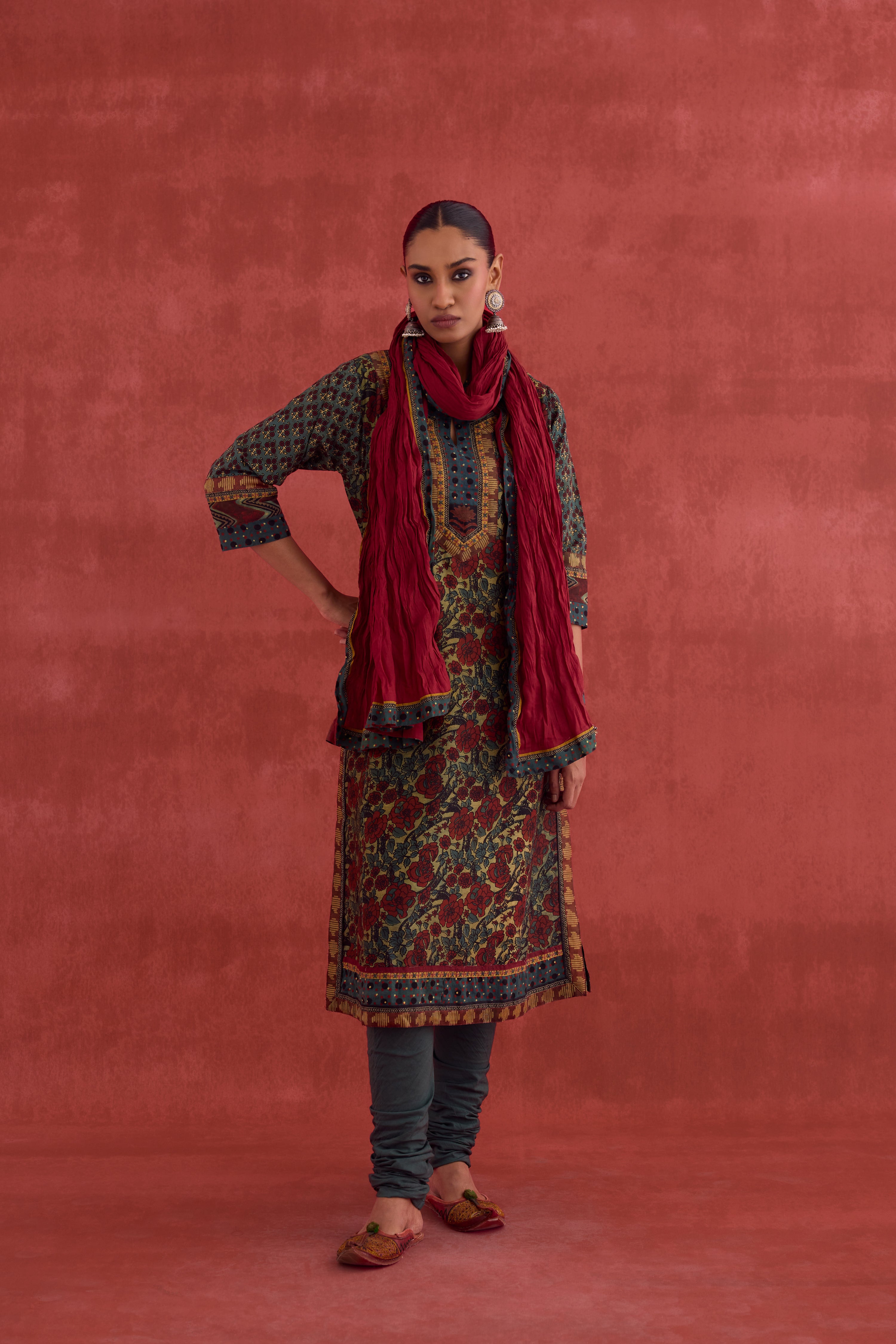 Rozana Dupatta Dark Maroon (10049097498923)