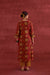 Rozana Chanderi Vanaspati Block Printed Kurta Red Yellow (10039696359723)